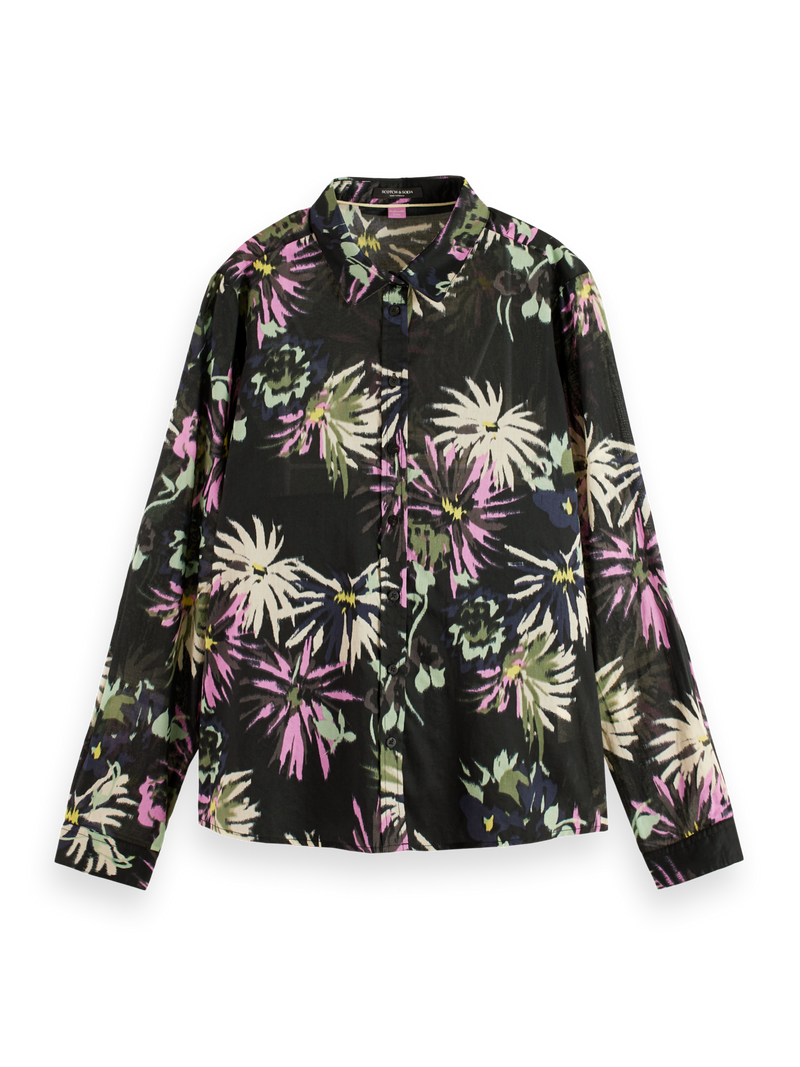 Maison Scotch - Regular Fit Printed Shirt - Aster Black