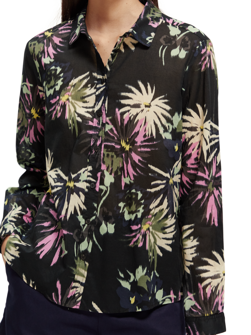 Maison Scotch - Regular Fit Printed Shirt - Aster Black