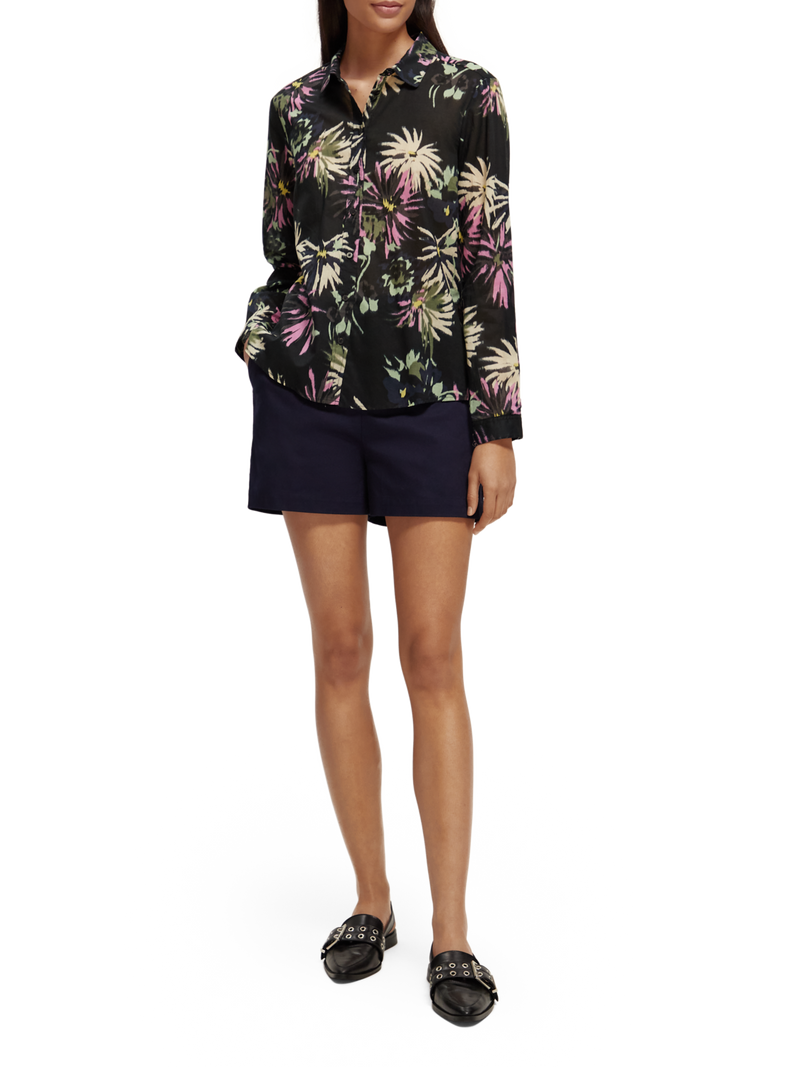 Maison Scotch - Regular Fit Printed Shirt - Aster Black
