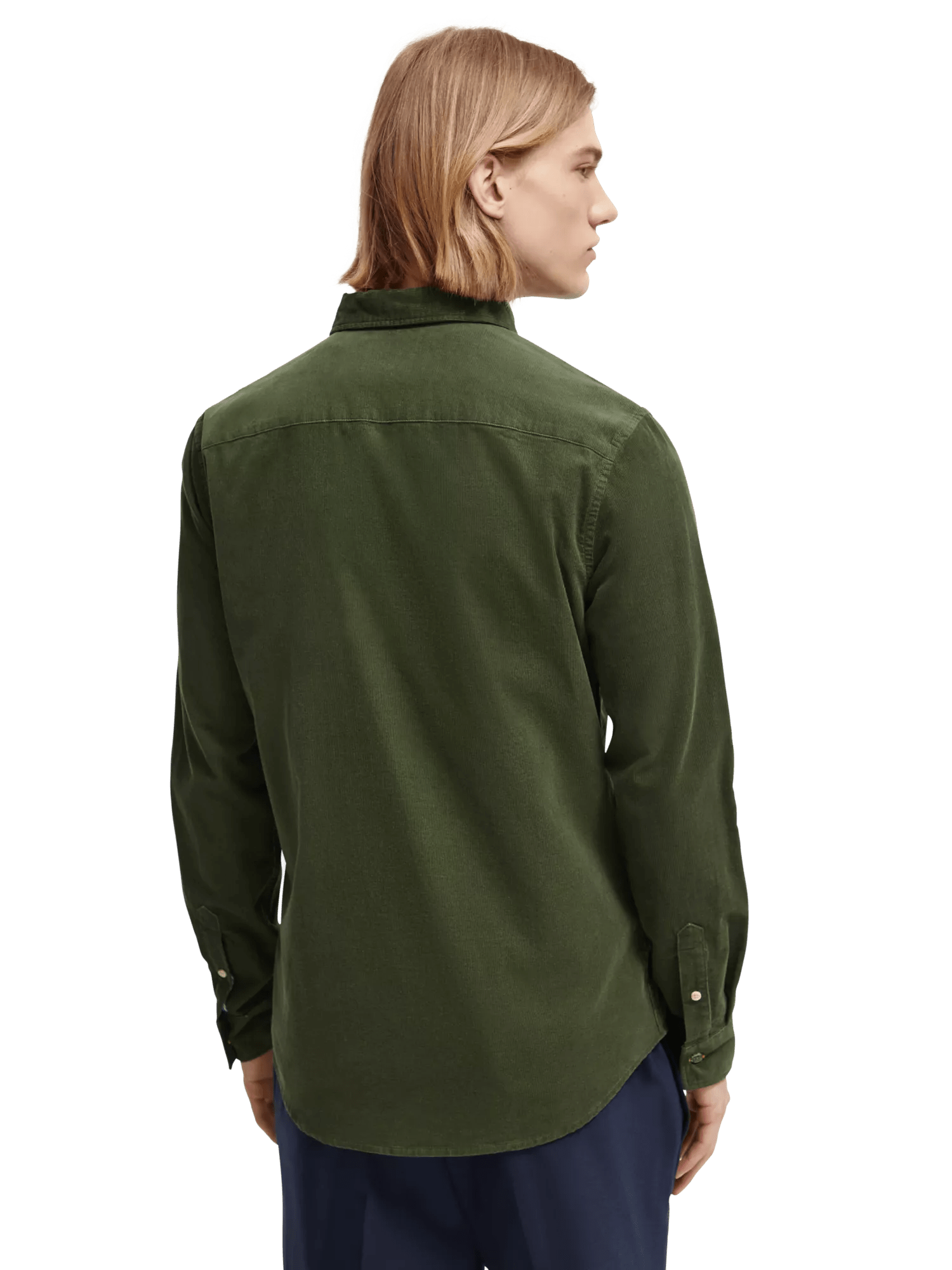 Scotch & Soda - Slim Fit Corduroy Shirt - Field Green