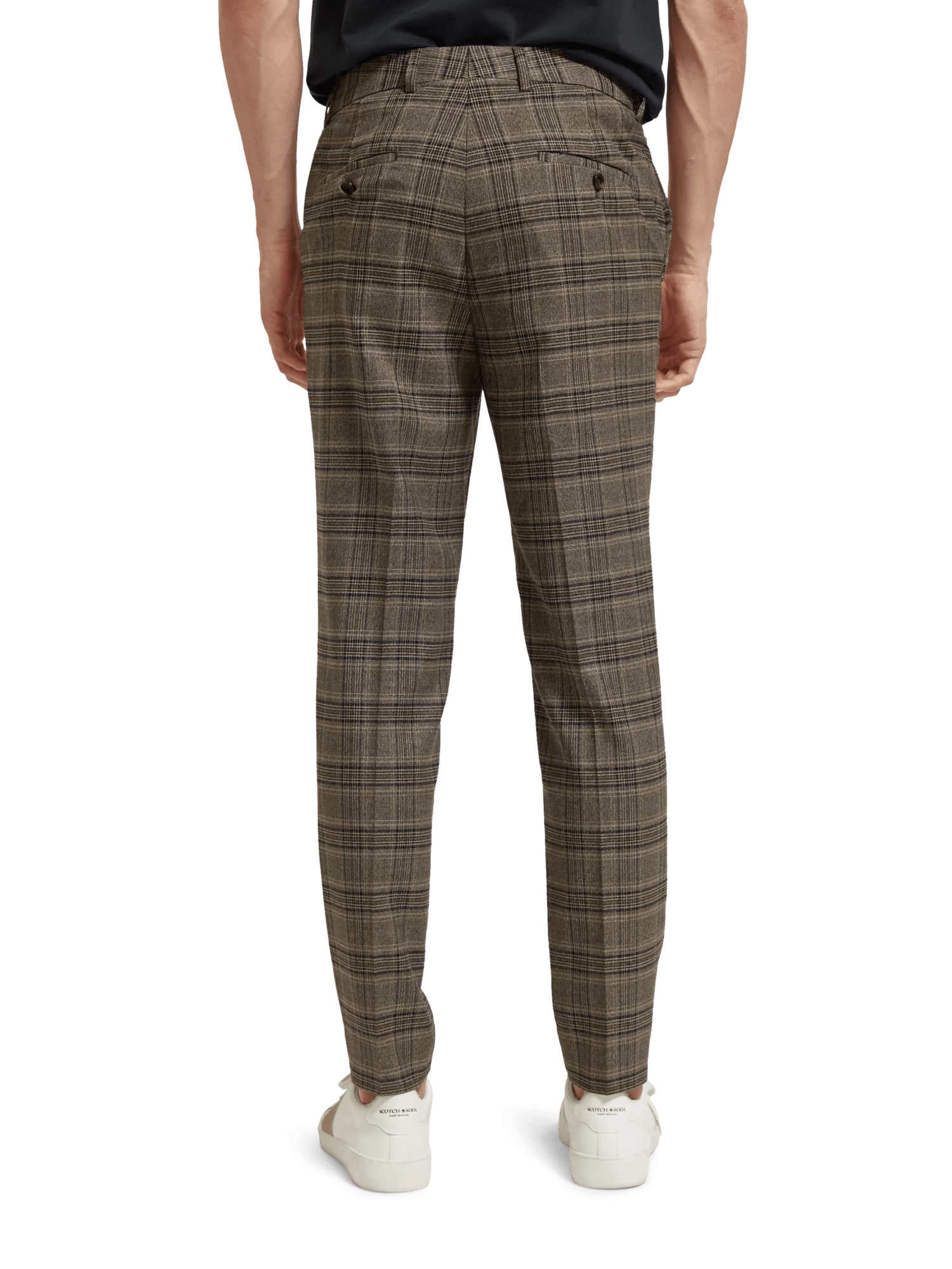 Scotch & Soda - The Irving Slim Tapered Chino - Camel Night Check