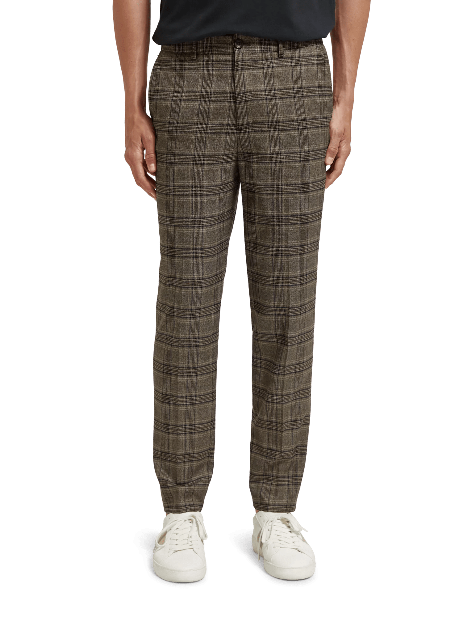 Scotch & Soda - The Irving Slim Tapered Chino - Camel Night Check