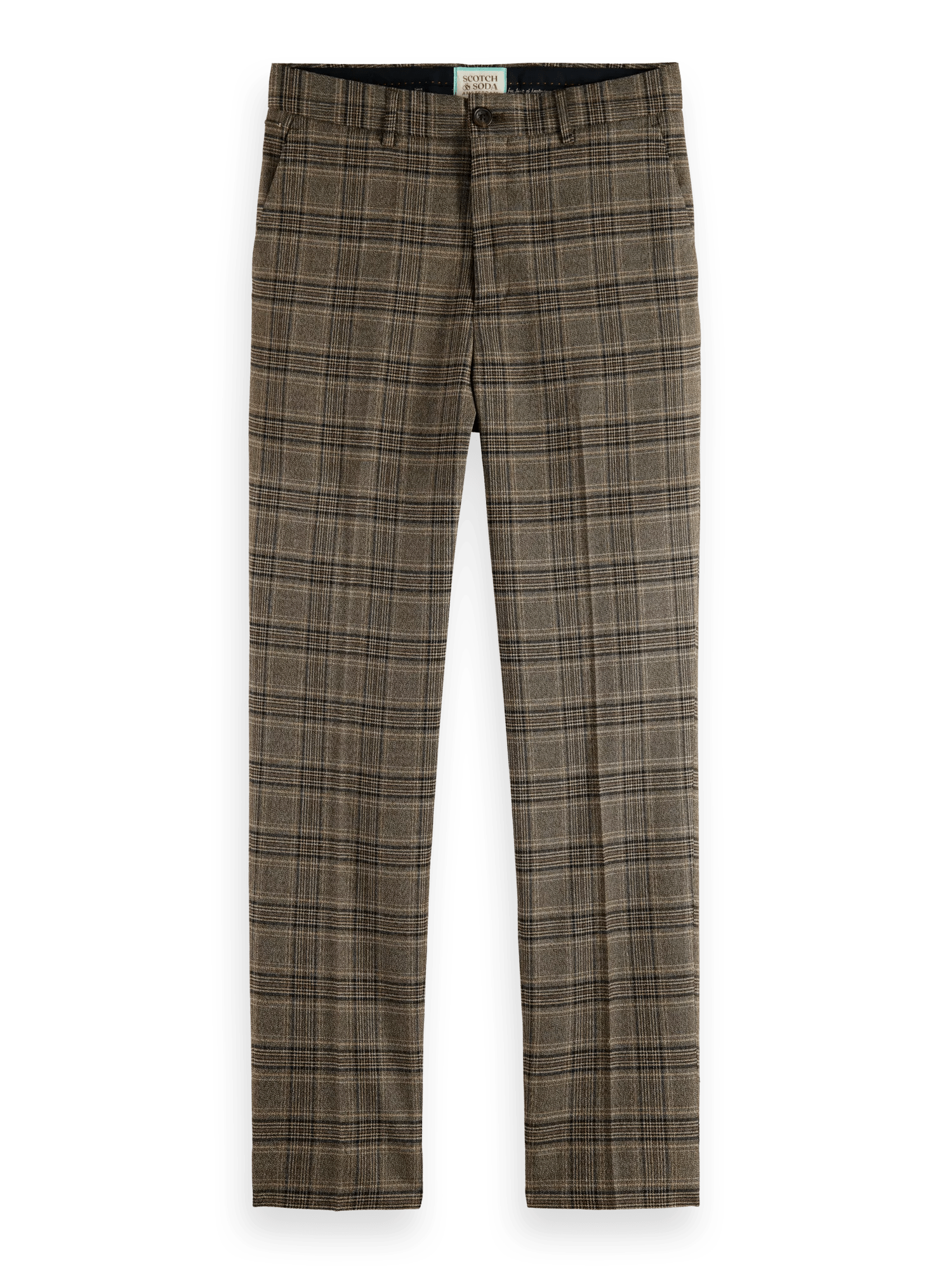Scotch & Soda - The Irving Slim Tapered Chino - Camel Night Check