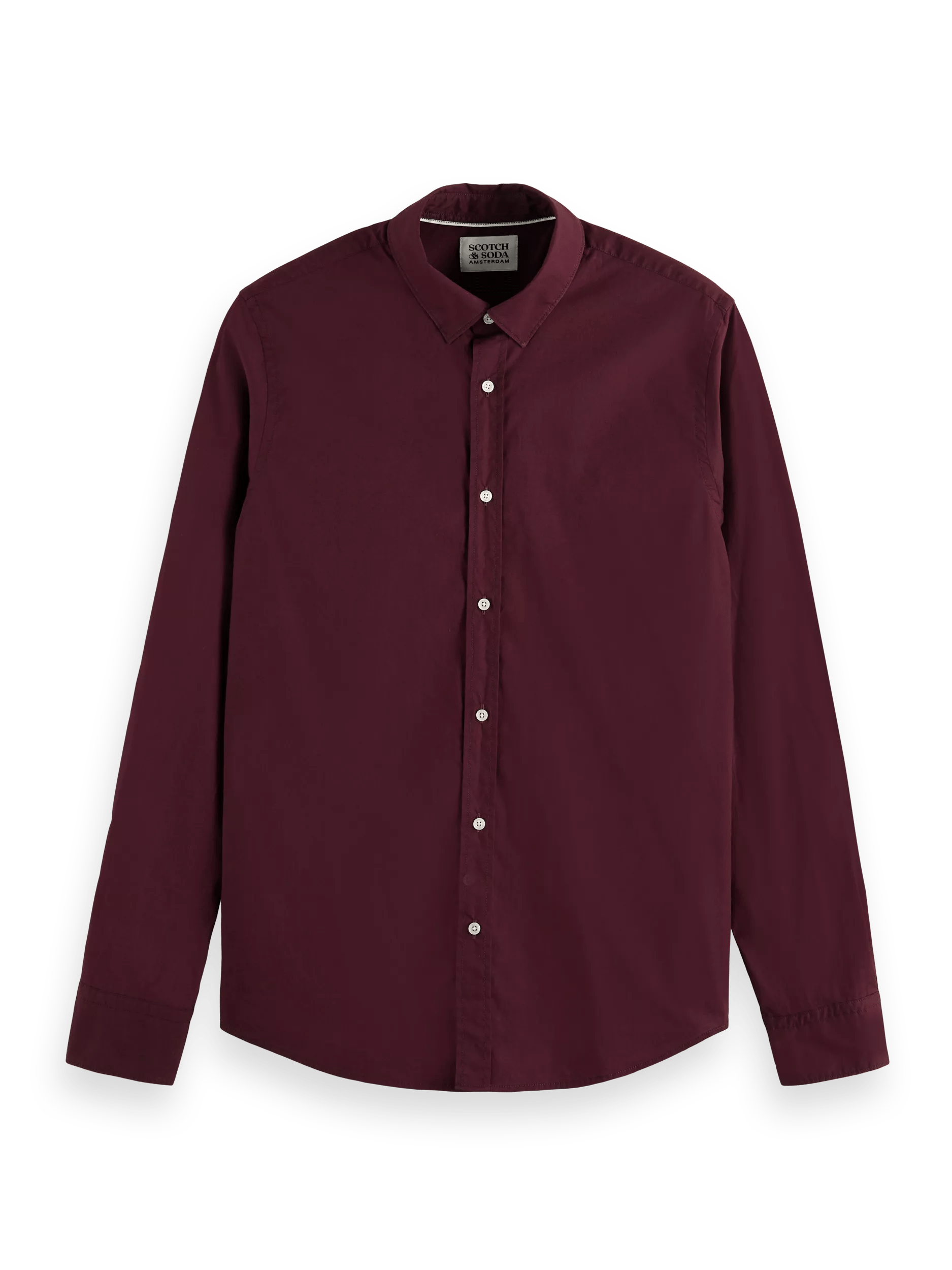 Scotch & Soda - Slim Fit Poplin Shirt - Berry Wine