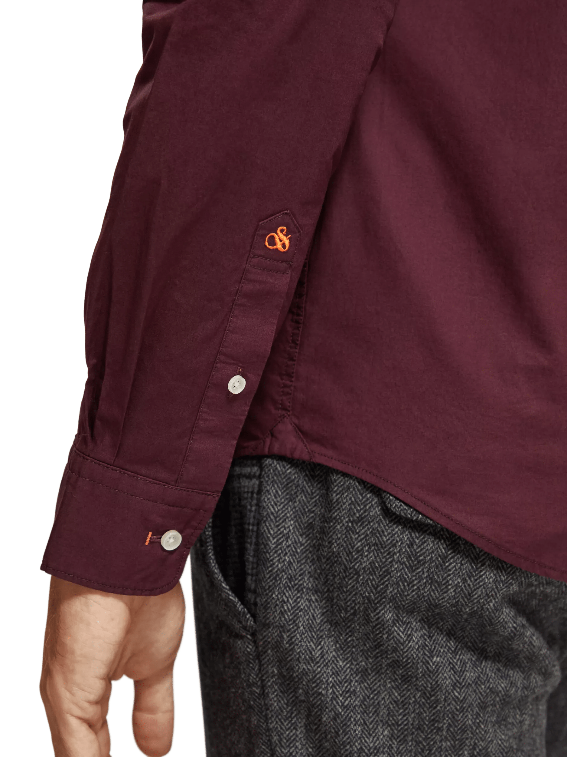 Scotch & Soda - Slim Fit Poplin Shirt - Berry Wine