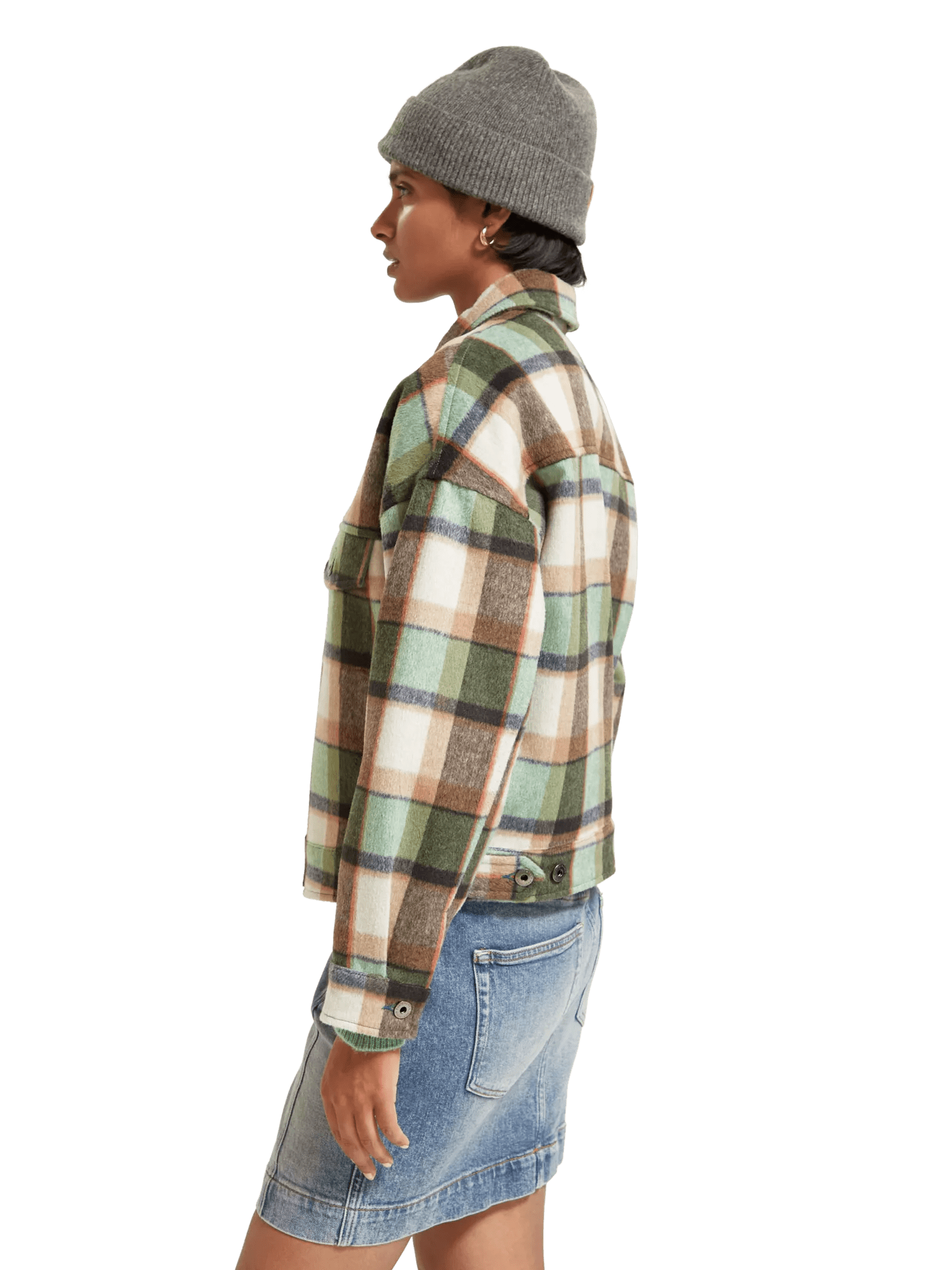 Maison Scotch - Wool-Blended Checked Jacket - Frozen Mint Check