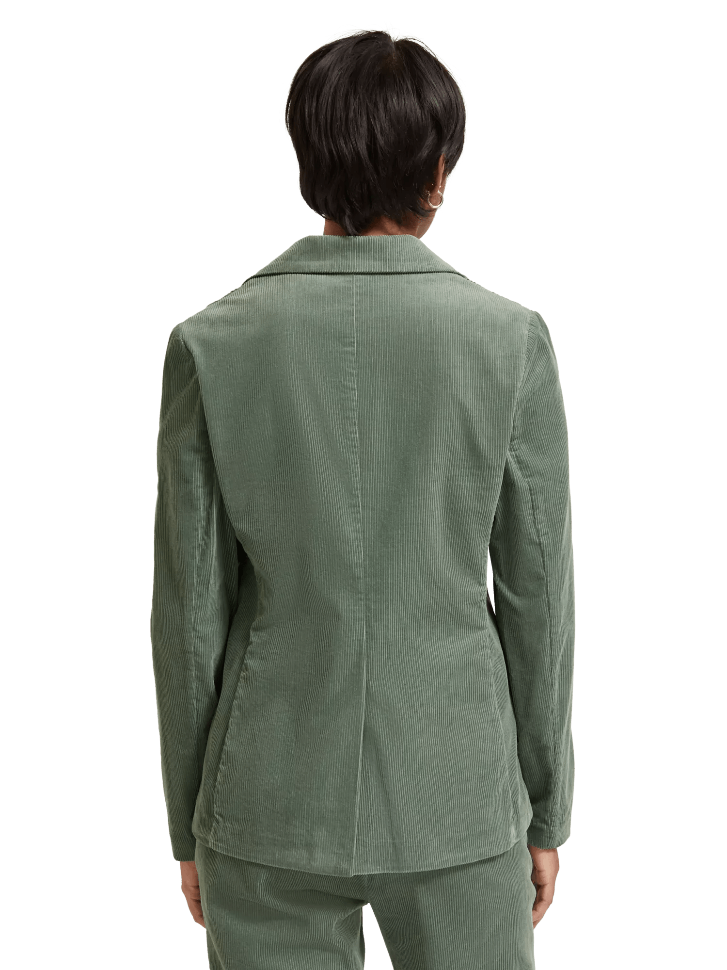 Maison Scotch - Single-Breasted Corduroy Blazer - Sea Weed