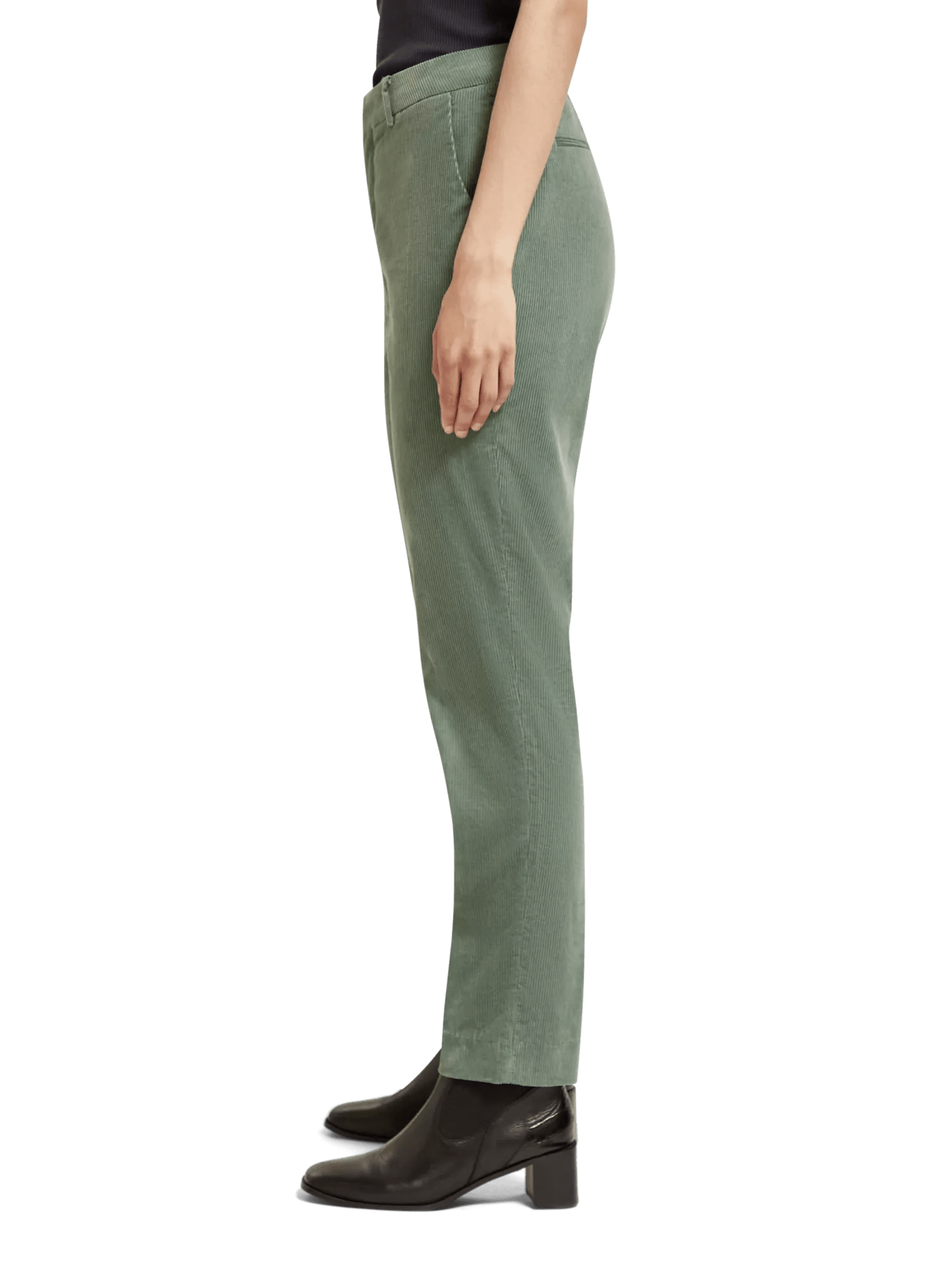 Maison Scotch - Lowry Mid Rise Corduroy Trousers - Sea Weed