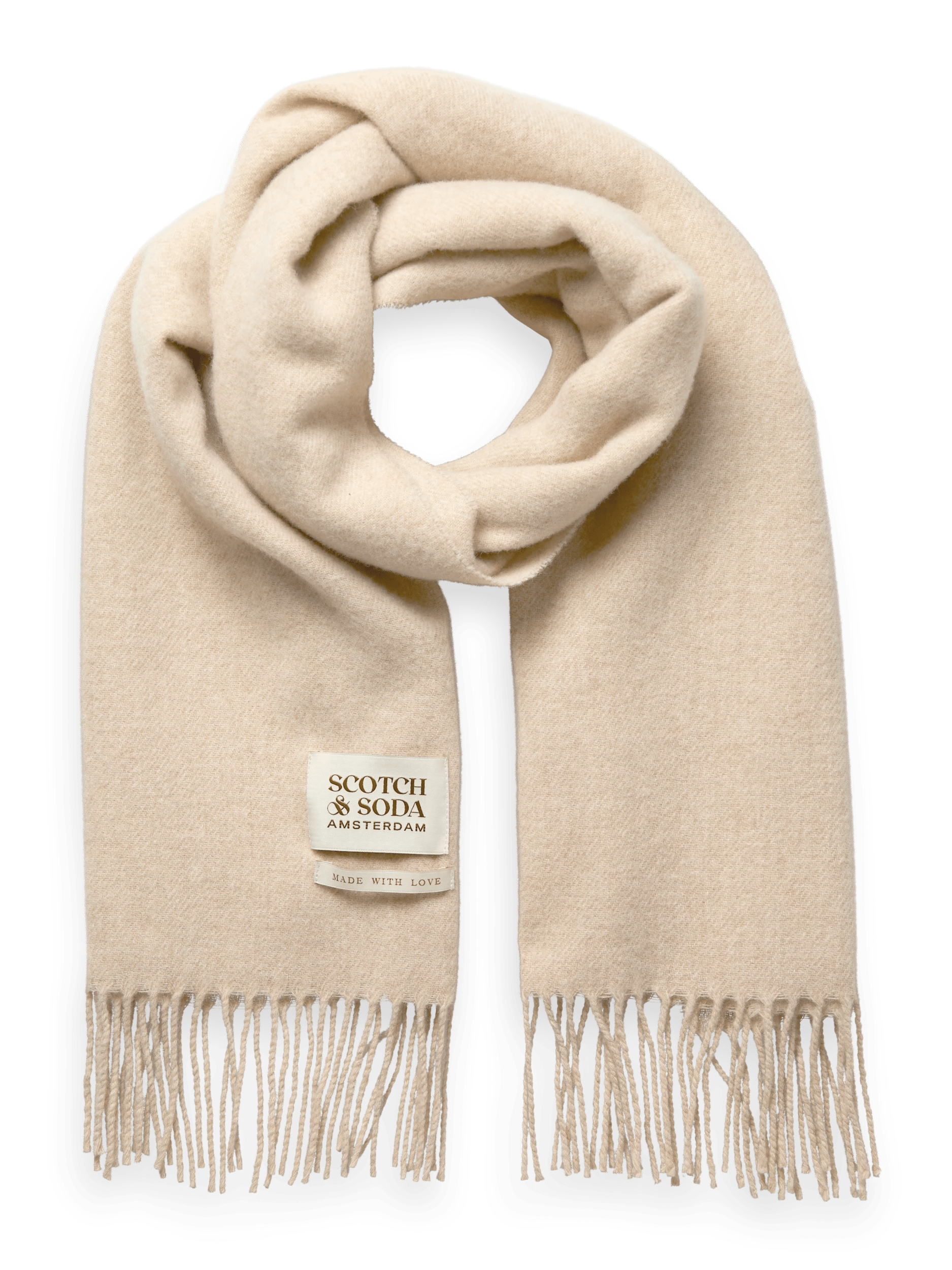 Scotch & Soda - Unisex Virgin Wool Scarf - Sand Melange