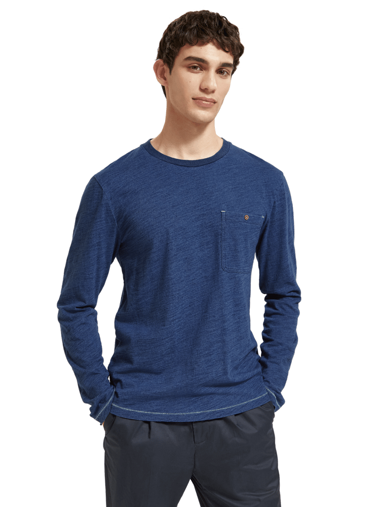 Scotch & Soda - Indigo LS Organic Cotton Tee - Navy