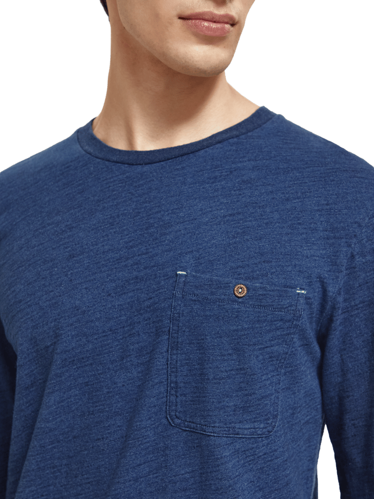 Scotch & Soda - Indigo LS Organic Cotton Tee - Navy