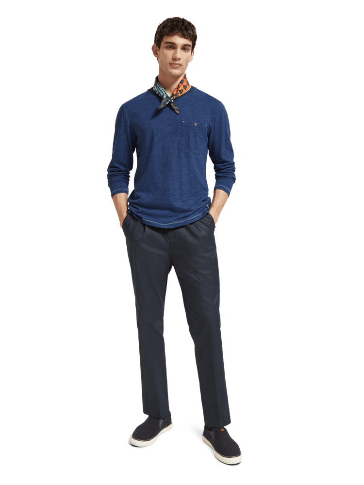 Scotch & Soda - Indigo LS Organic Cotton Tee - Navy