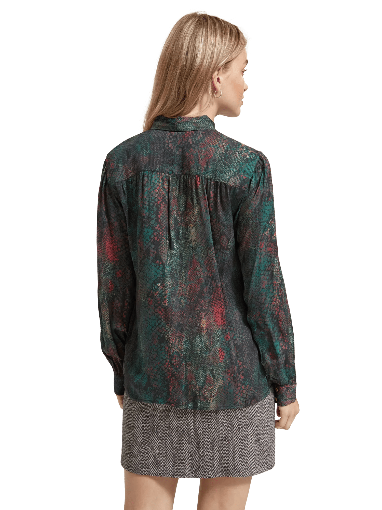 Maison Scotch - Tie Neck LS Shirt - Snake