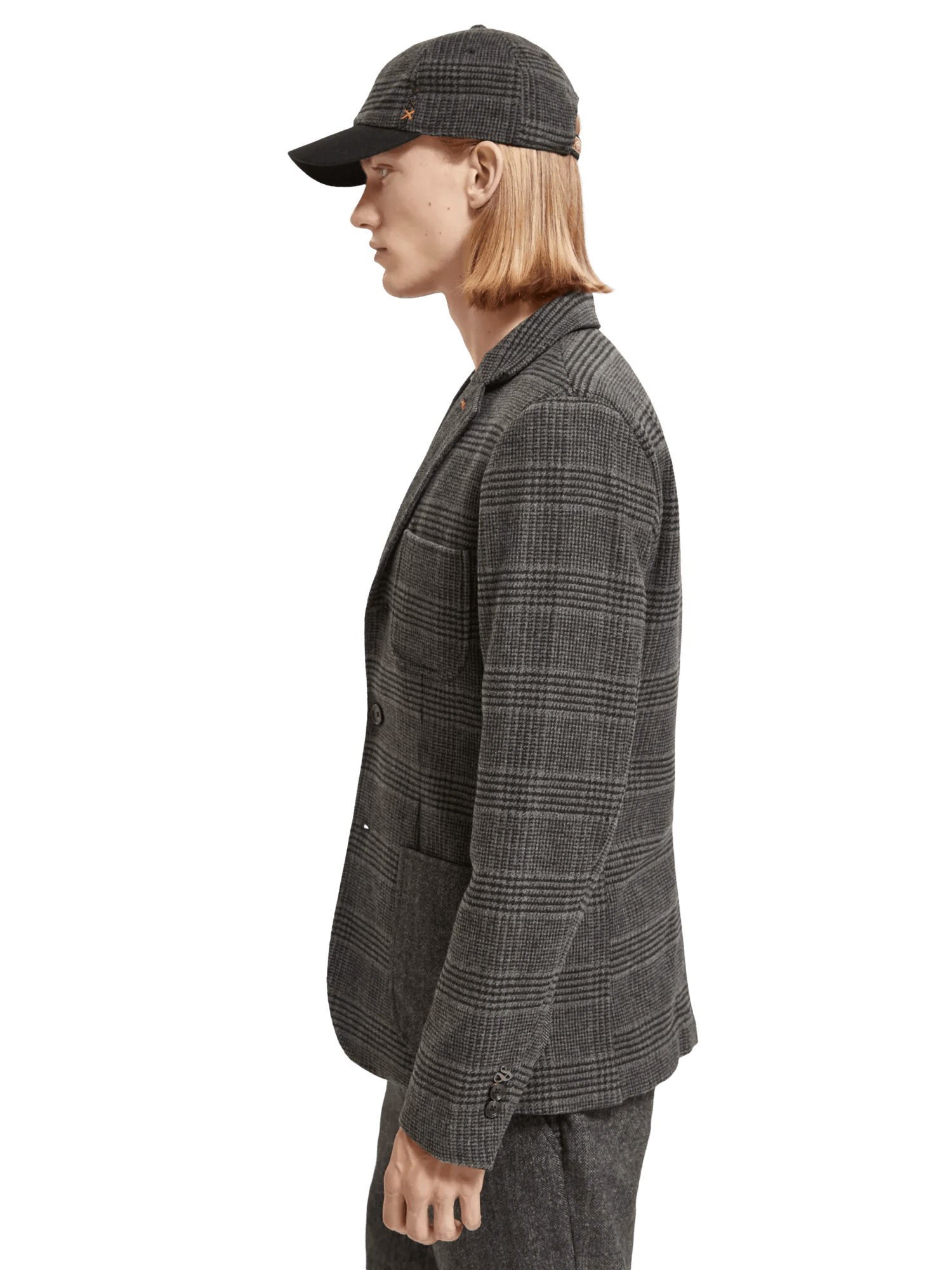 Scotch & Soda - Single-Breasted Wool-Blend Blazer - Black Grey Check