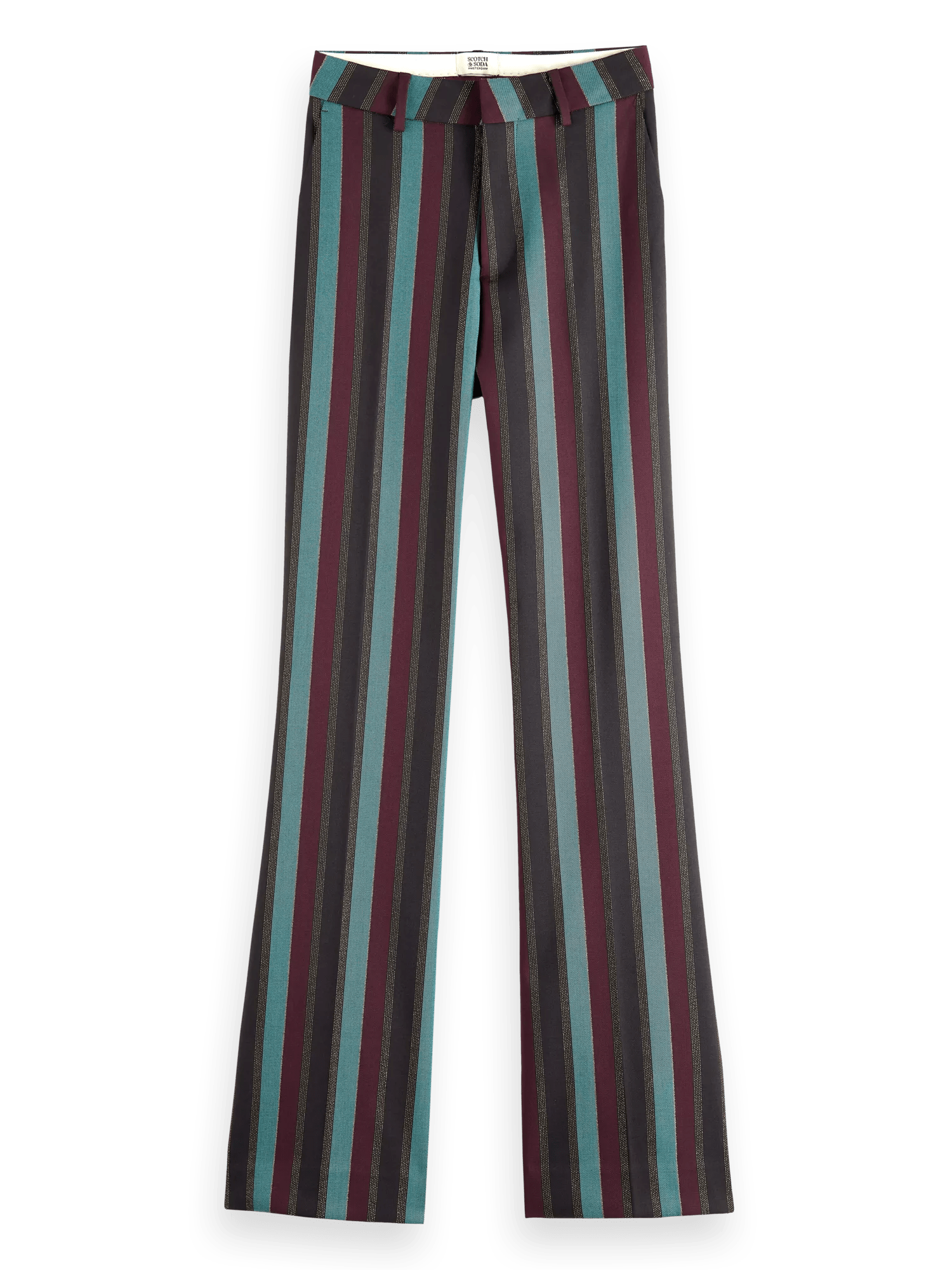 Maison Scotch - High Rise Flare Pant - Heritage Lurex Stripe