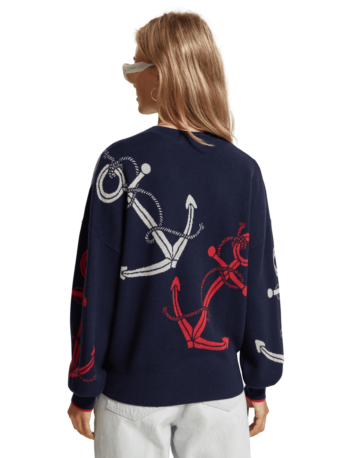 Maison Scotch - Anchor Jacquard Pullover - Navy Blue