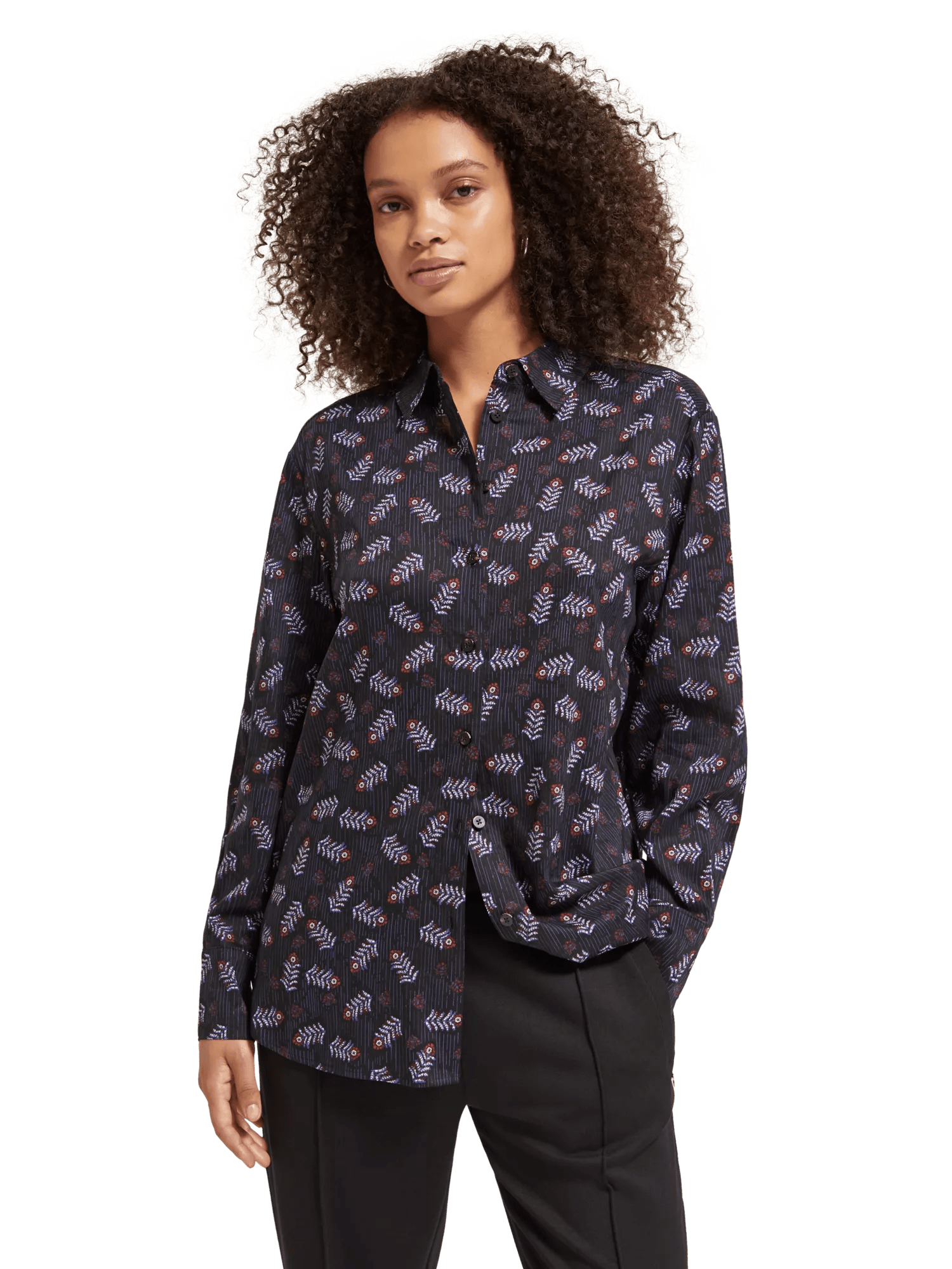 Maison Scotch - Relaxed Fit LS Shirt - Folk Floral