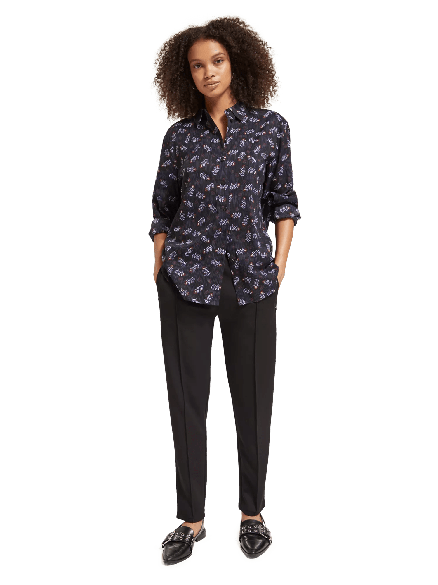 Maison Scotch - Relaxed Fit LS Shirt - Folk Floral