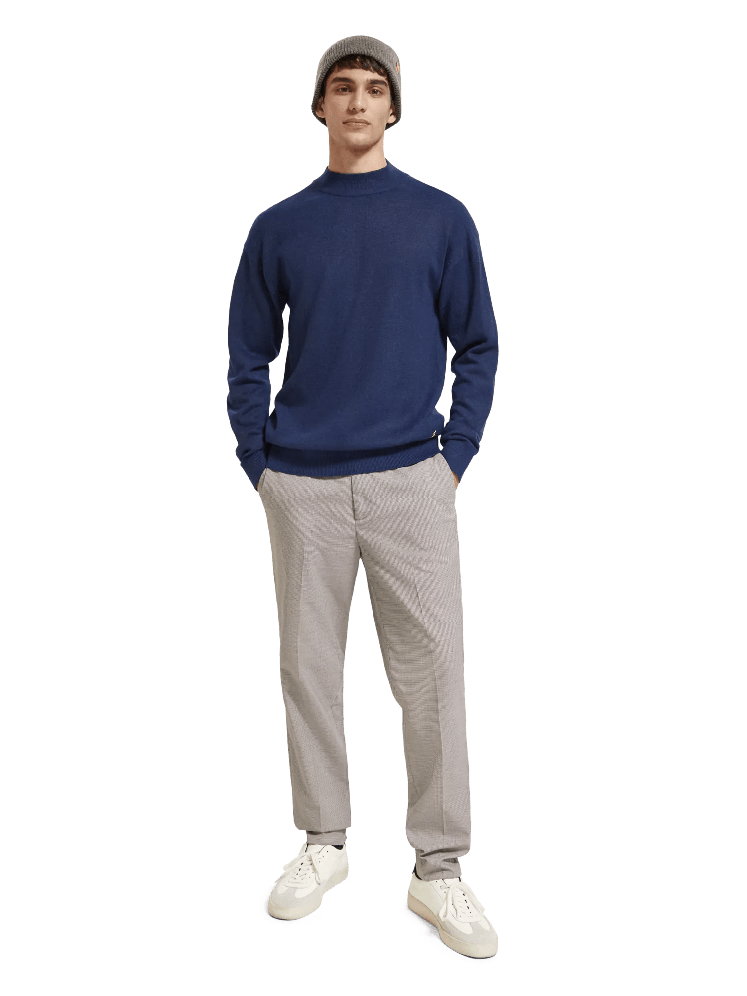 Scotch & Soda - Dropped Shoulder Mock Neck Sweater - Night