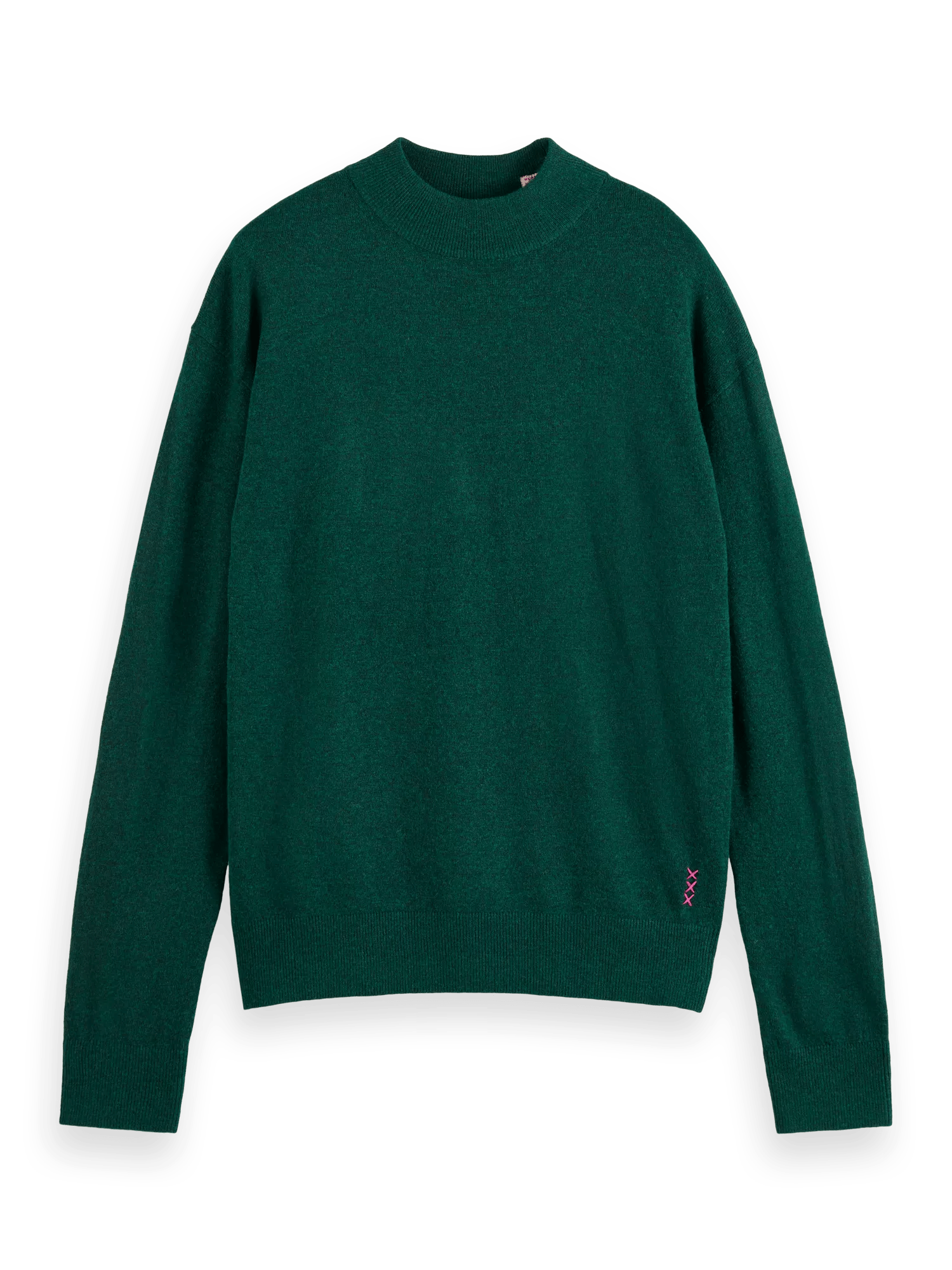 Scotch & Soda - Dropped Shoulder Mock Neck Sweater - Artic Teal