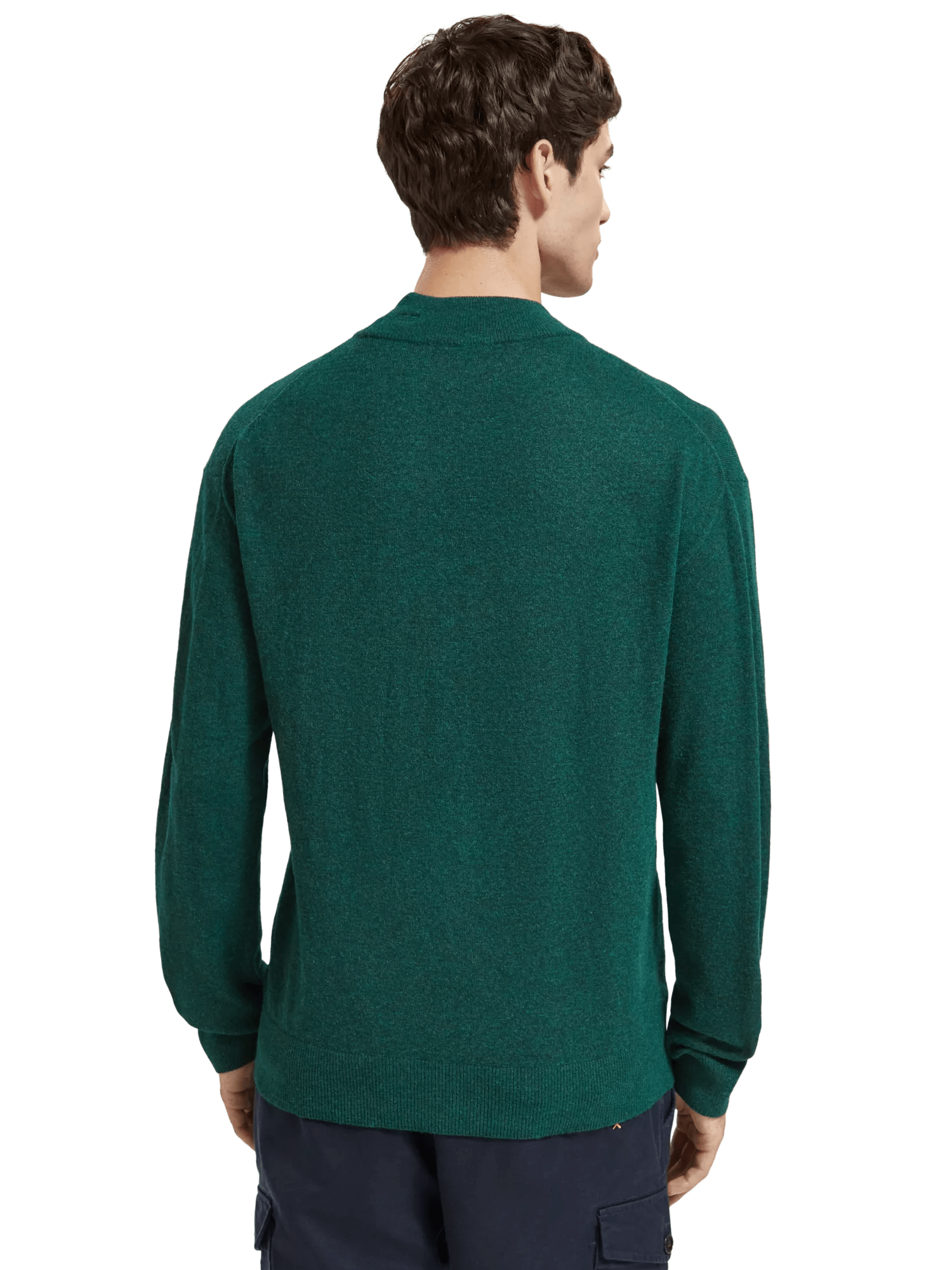 Scotch & Soda - Dropped Shoulder Mock Neck Sweater - Artic Teal