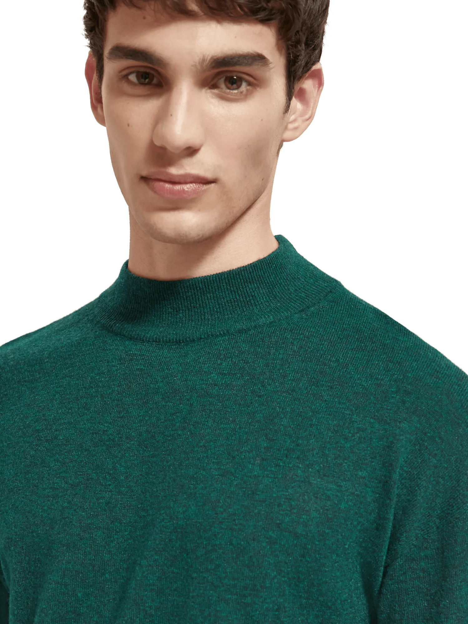 Scotch & Soda - Dropped Shoulder Mock Neck Sweater - Artic Teal