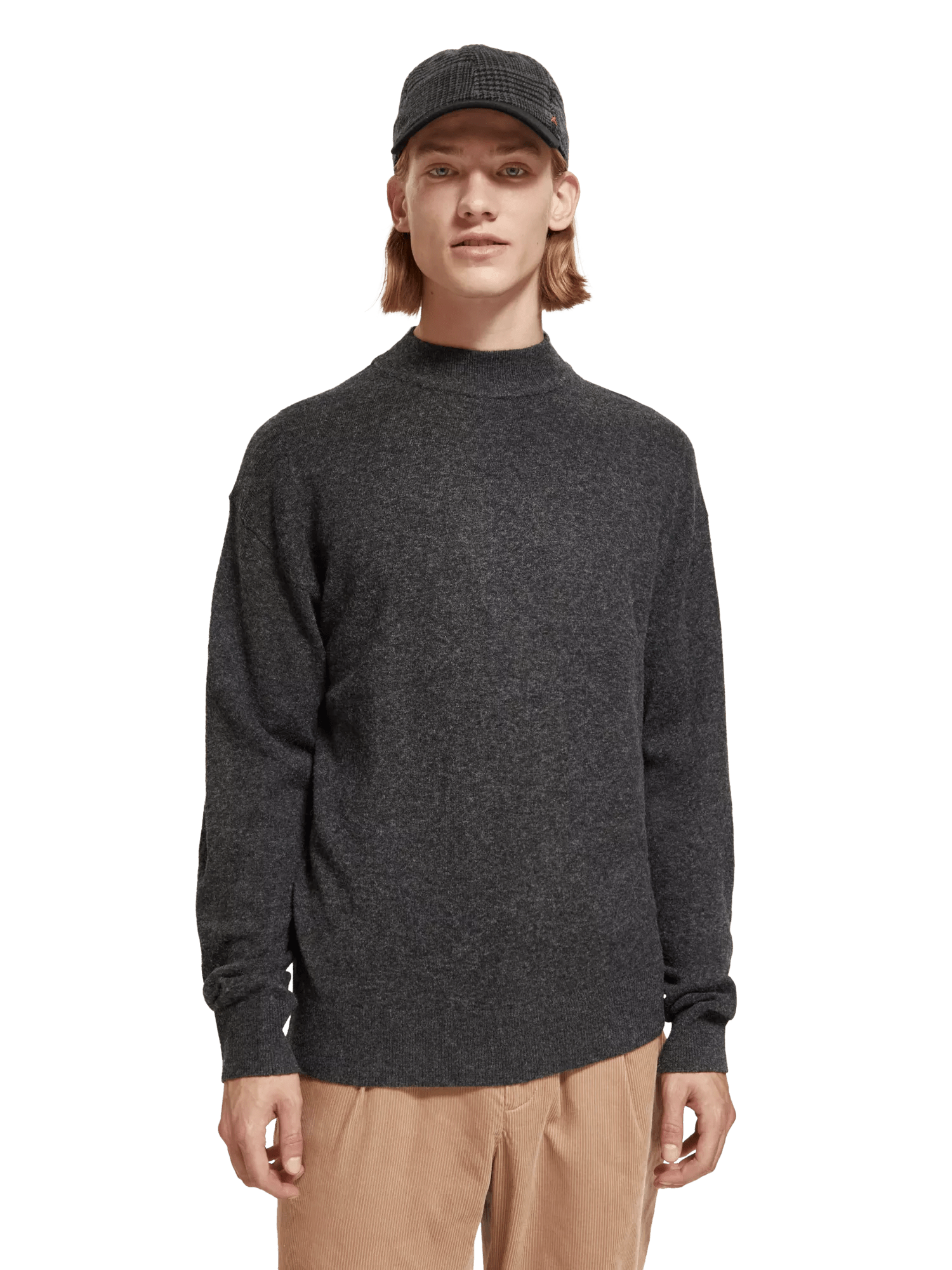 Scotch & Soda - Dropped Shoulder Mock Neck Sweater - Moondust
