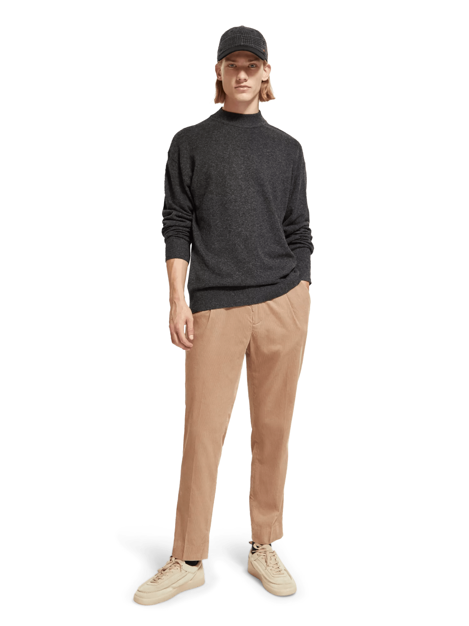 Scotch & Soda - Dropped Shoulder Mock Neck Sweater - Moondust