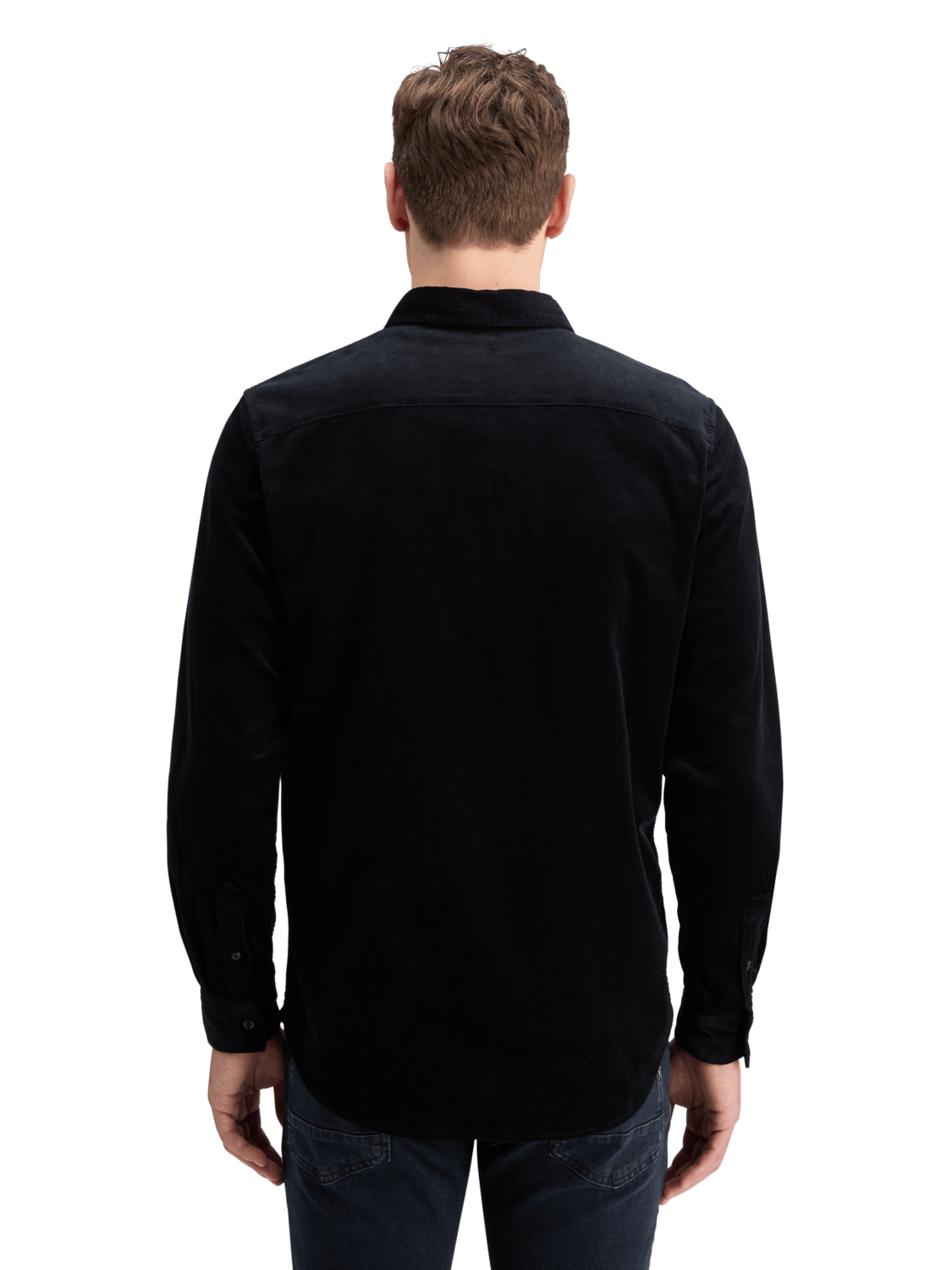 Scotch & Soda - Regular Fit Solid Corduroy Shirt - Black