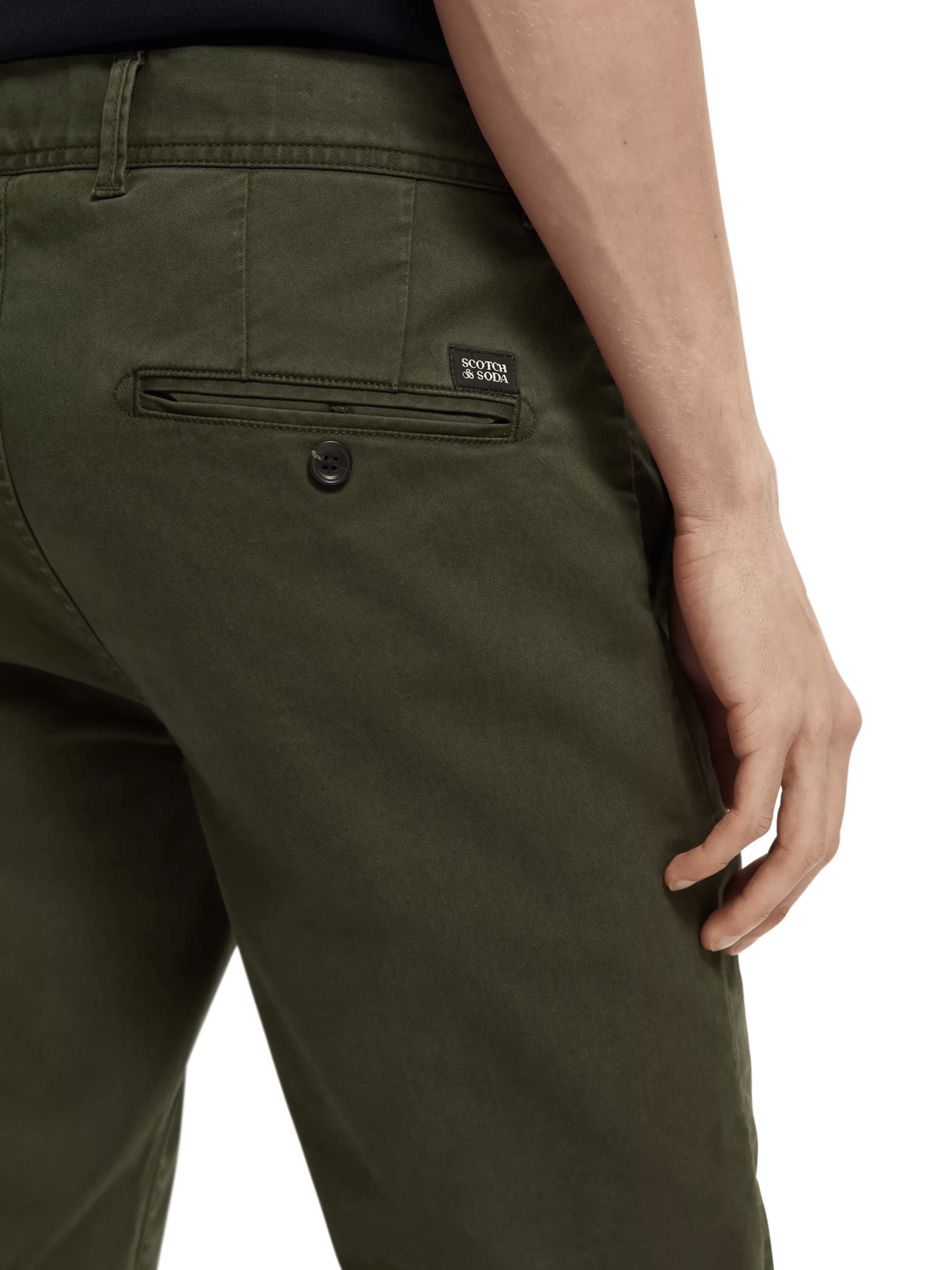 Scotch & Soda - Stuart Regular Slim Fit Chino - Military