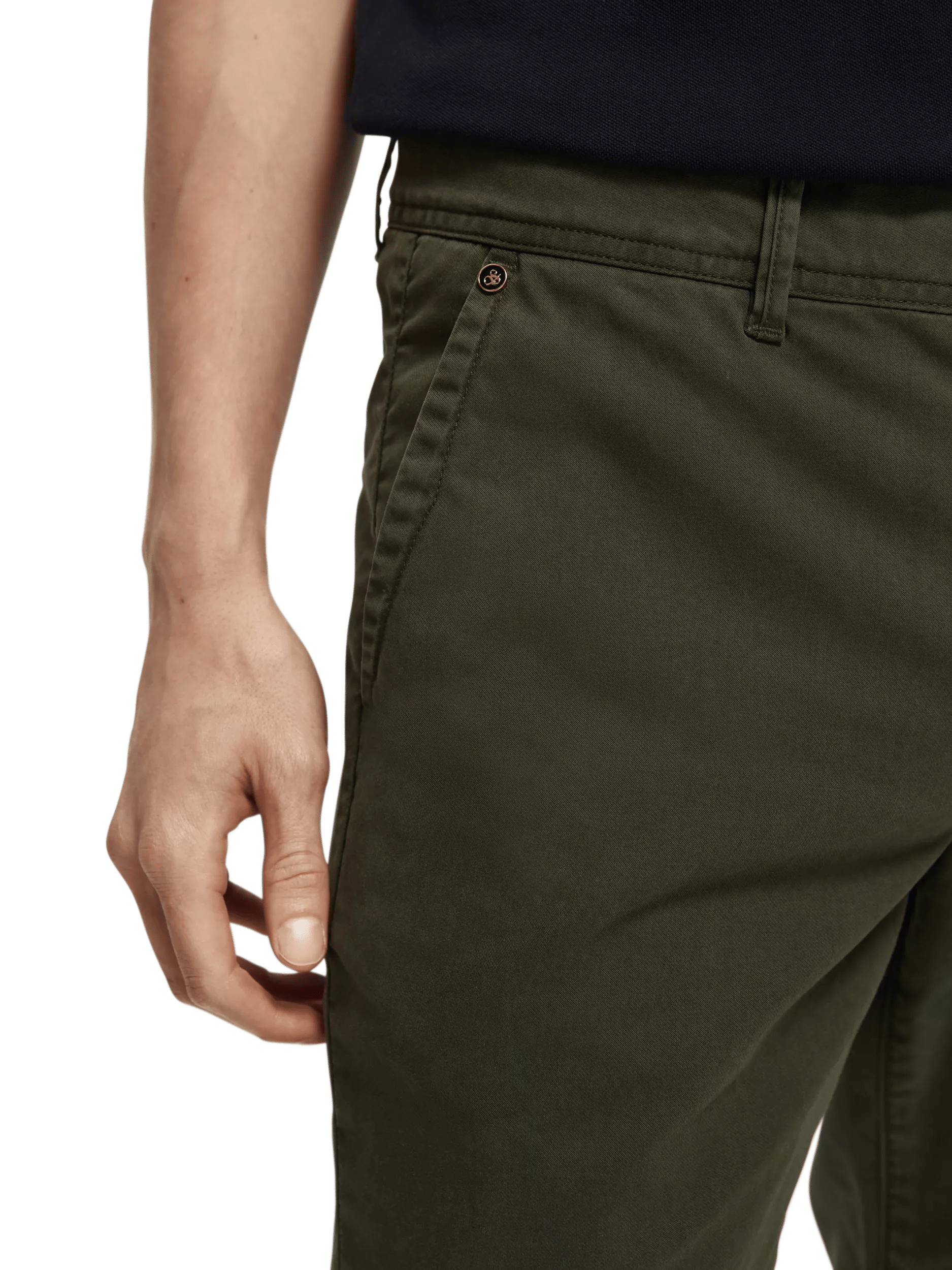 Scotch & Soda - Stuart Regular Slim Fit Chino - Military