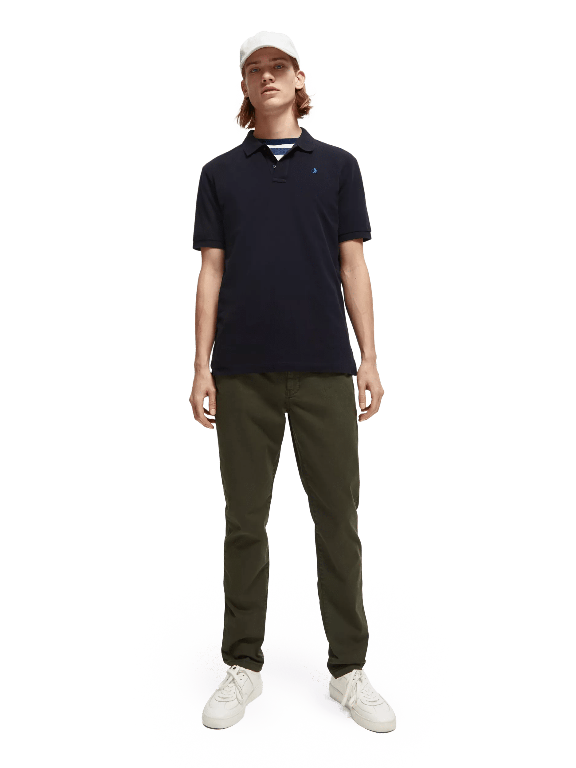 Scotch & Soda - Stuart Regular Slim Fit Chino - Military