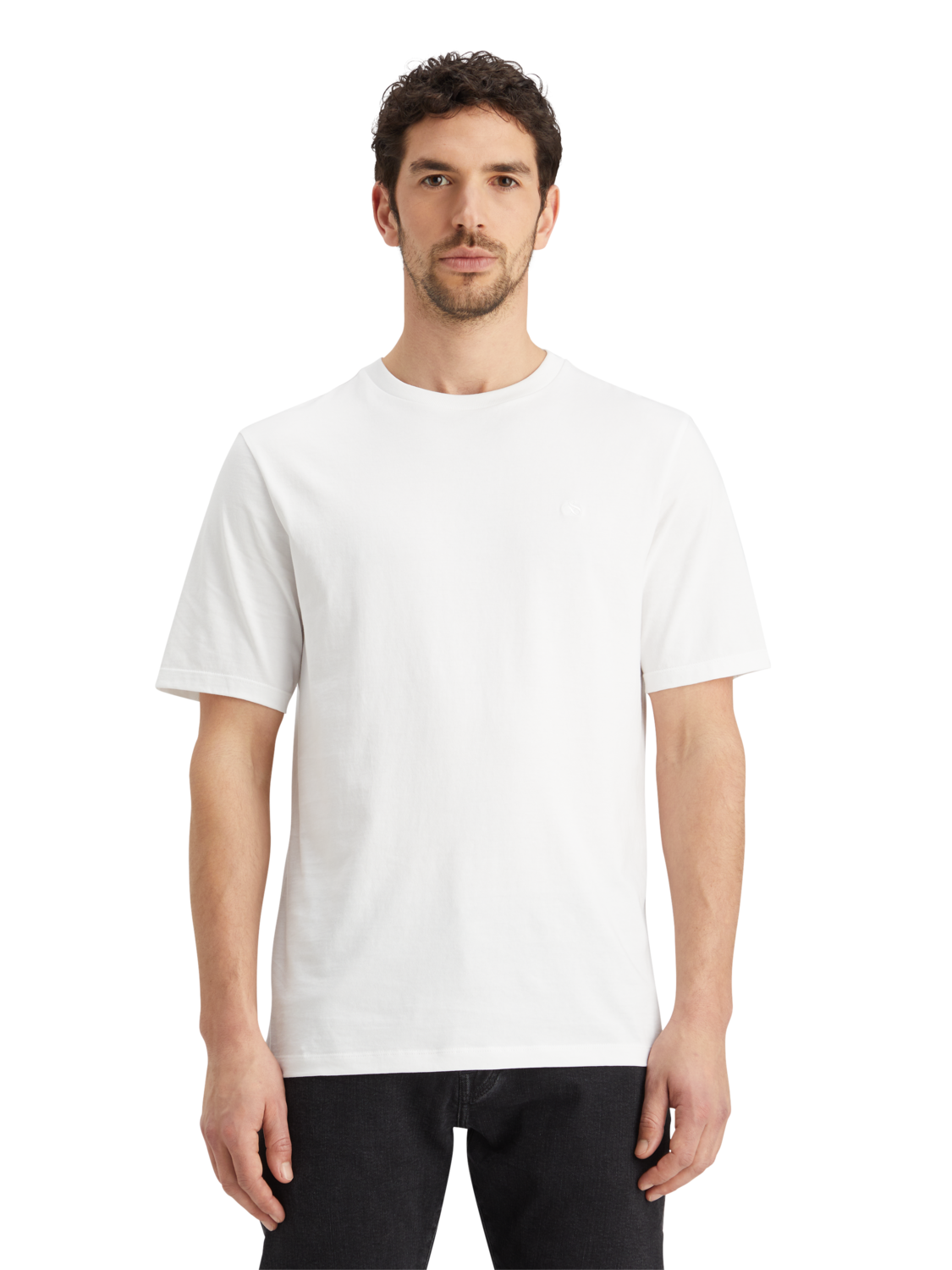 Scotch & Soda - Essential Regular Fit Logo Tee - White