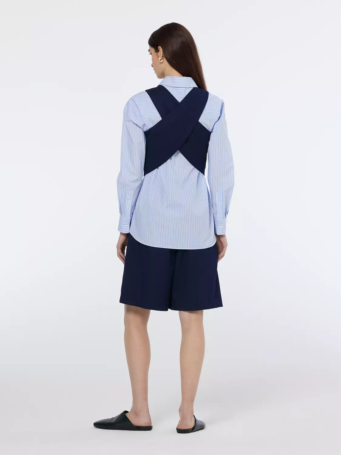 Maison Scotch - Cross Back Gabardine Twill Waistcoat - Navy