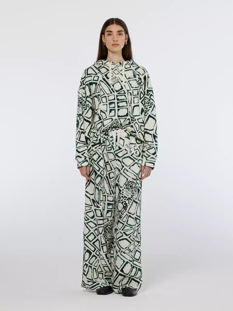 Maison Scotch - Allover Printed Hoodie - Nieuw Amsterdam City Soft Ice