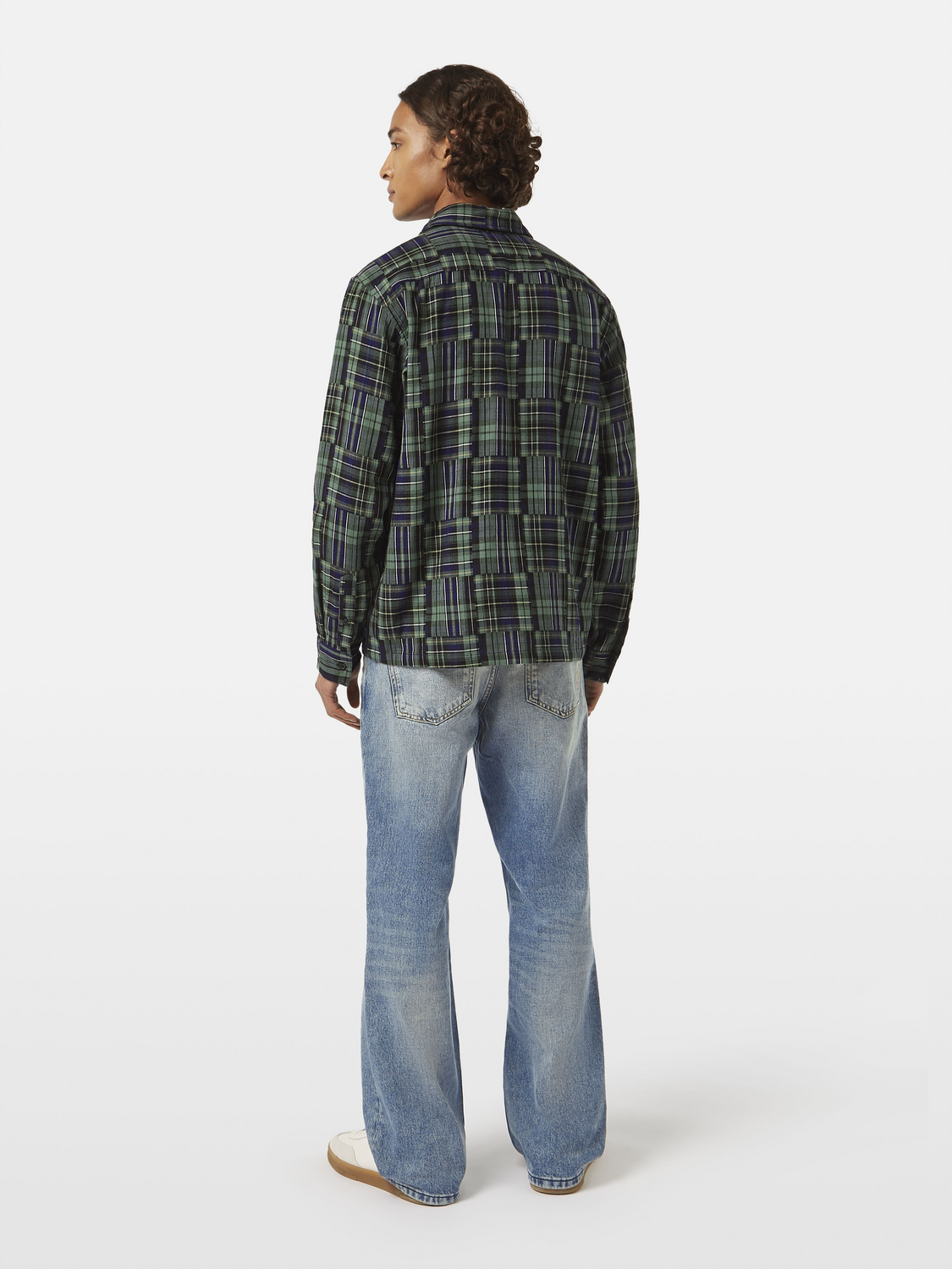 Scotch & Soda - Relaxed Fit Patchwork Shirt - Navy Check