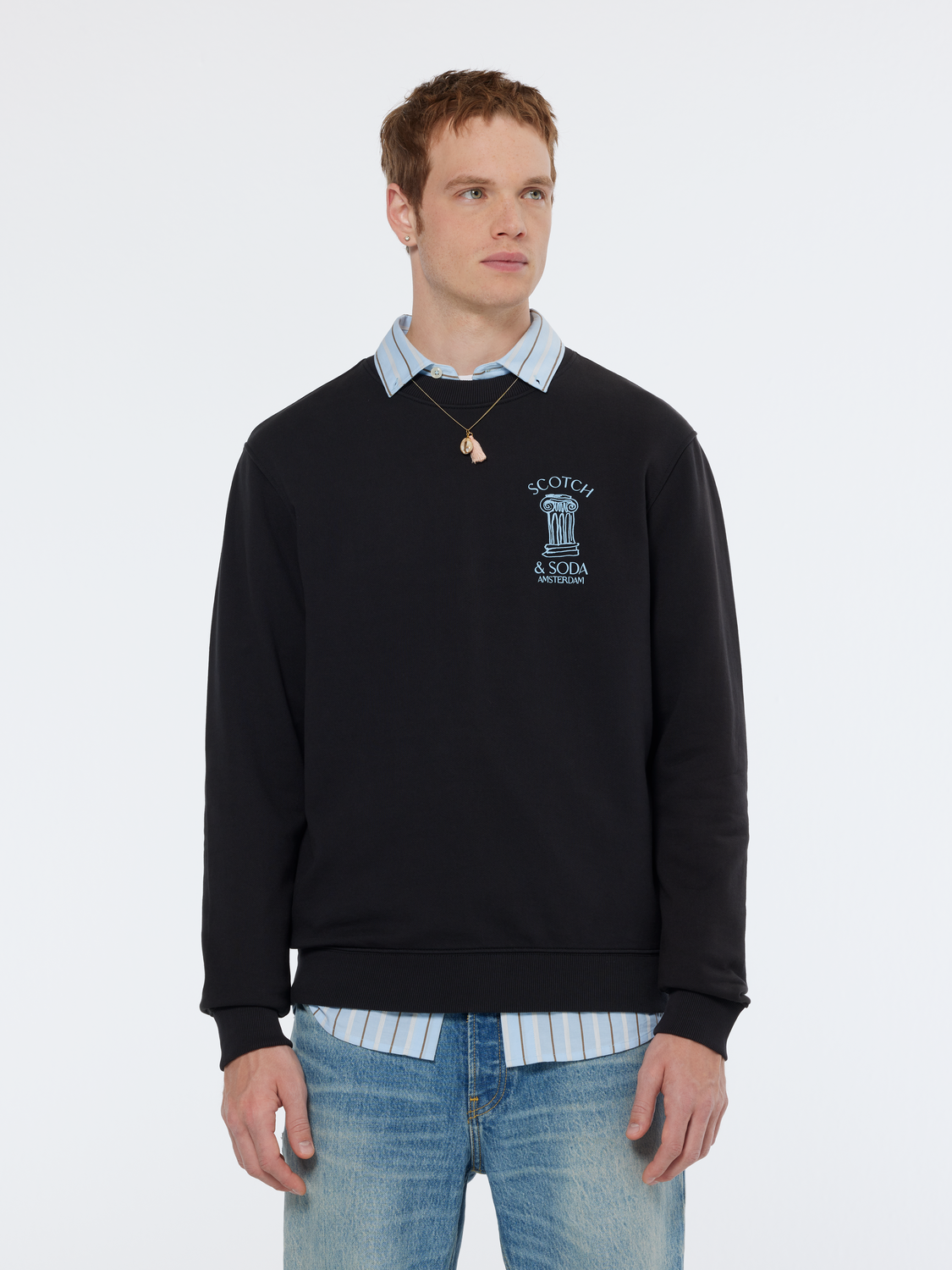 Scotch & Soda - Column Artwork Sweatshirt - Black