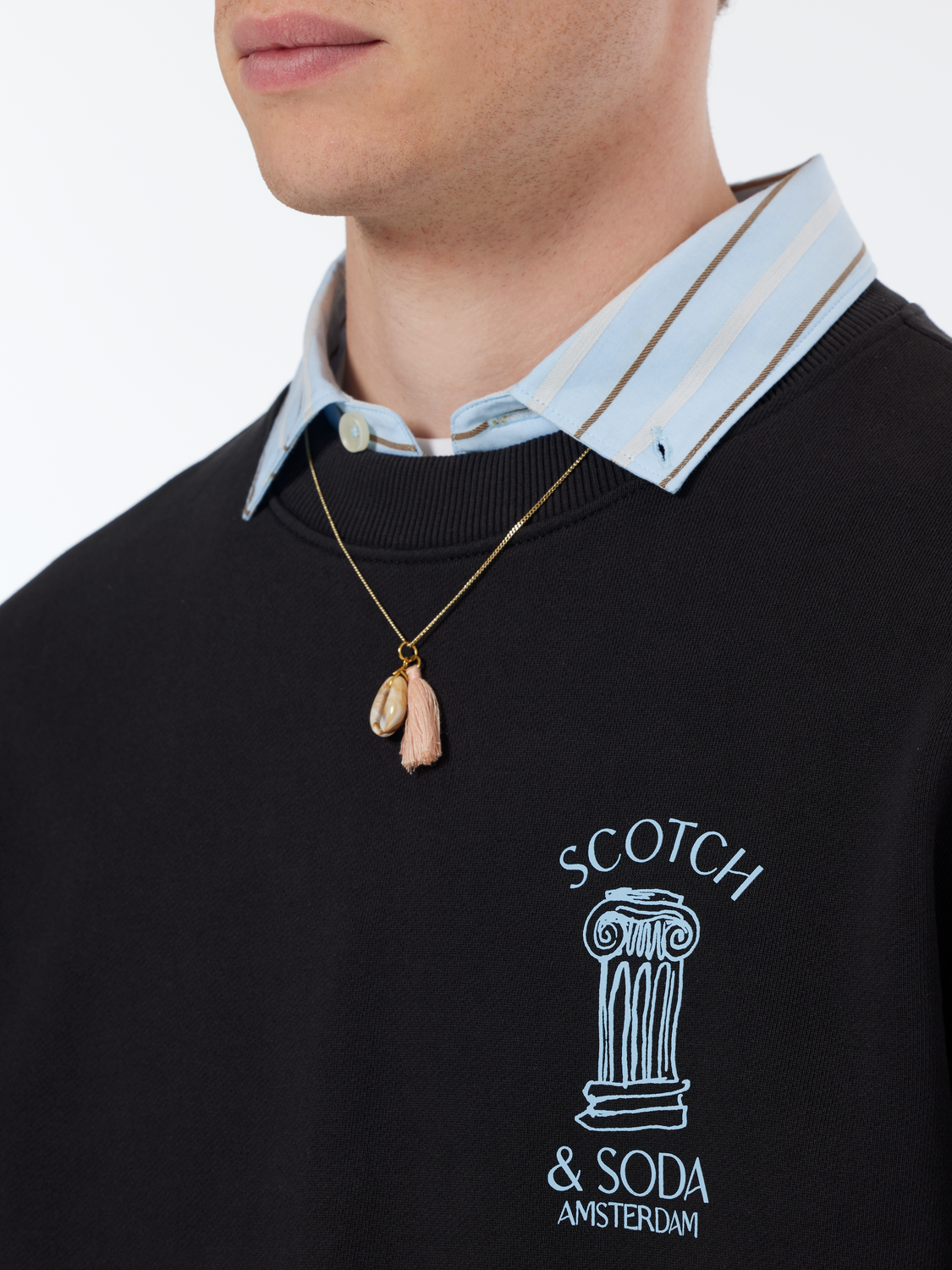 Scotch & Soda - Column Artwork Sweatshirt - Black