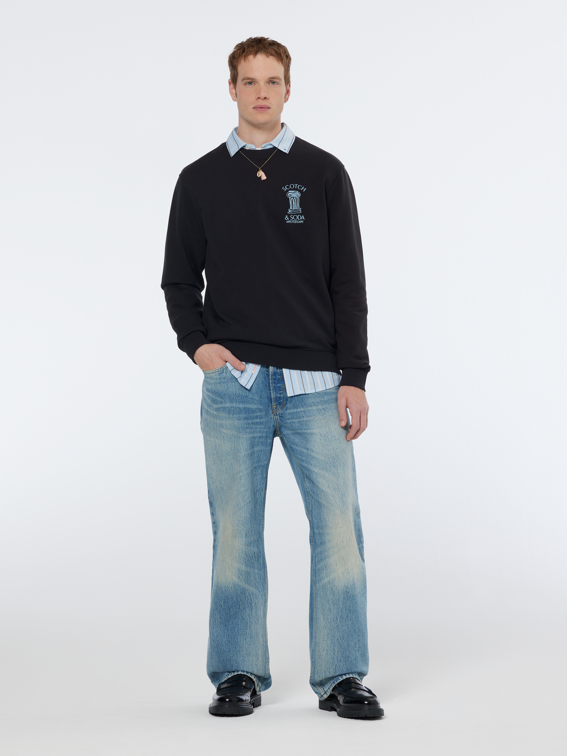 Scotch & Soda - Column Artwork Sweatshirt - Black