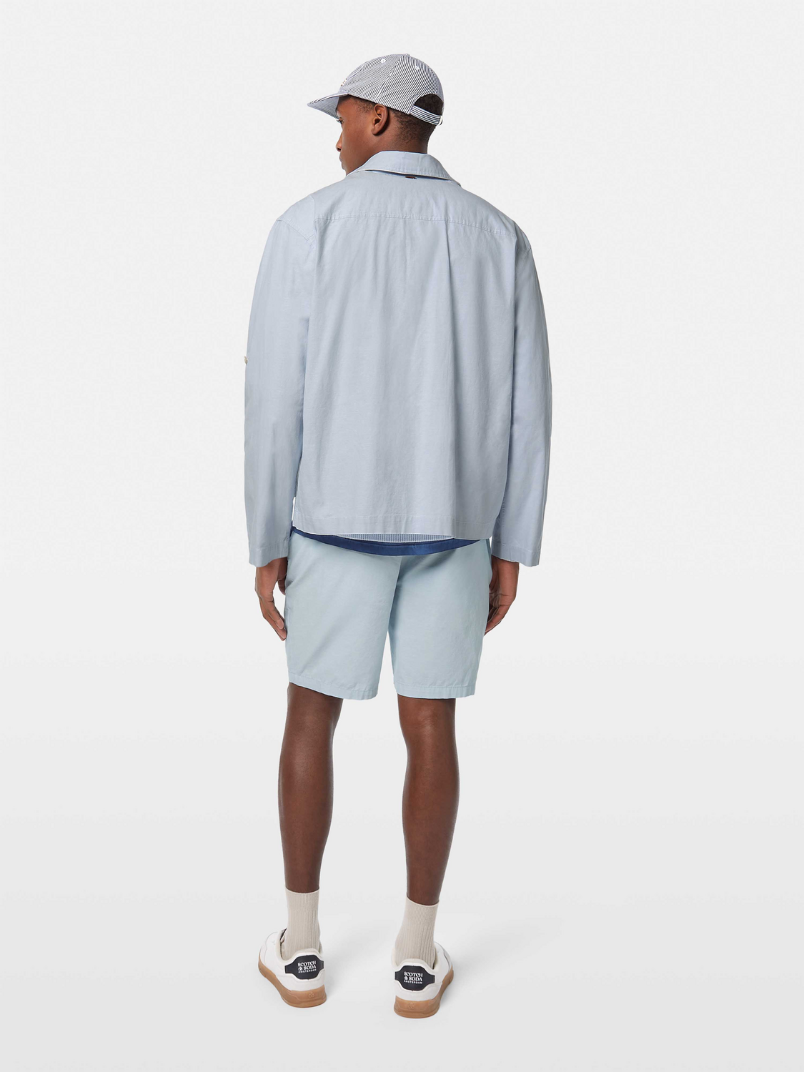 Scotch & Soda - Relaxed Fit Cotton-Linen Shirt Jacket - Light Shirting Blue