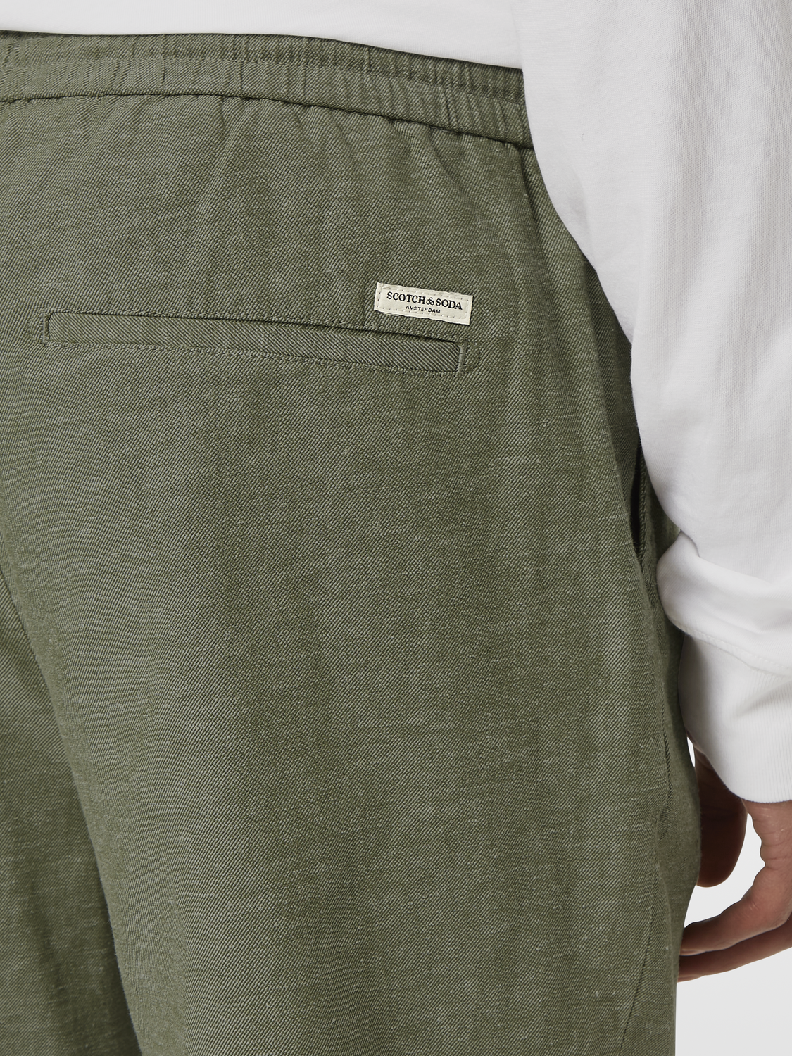 Scotch & Soda - Fave Cotton/Linen Short - Army