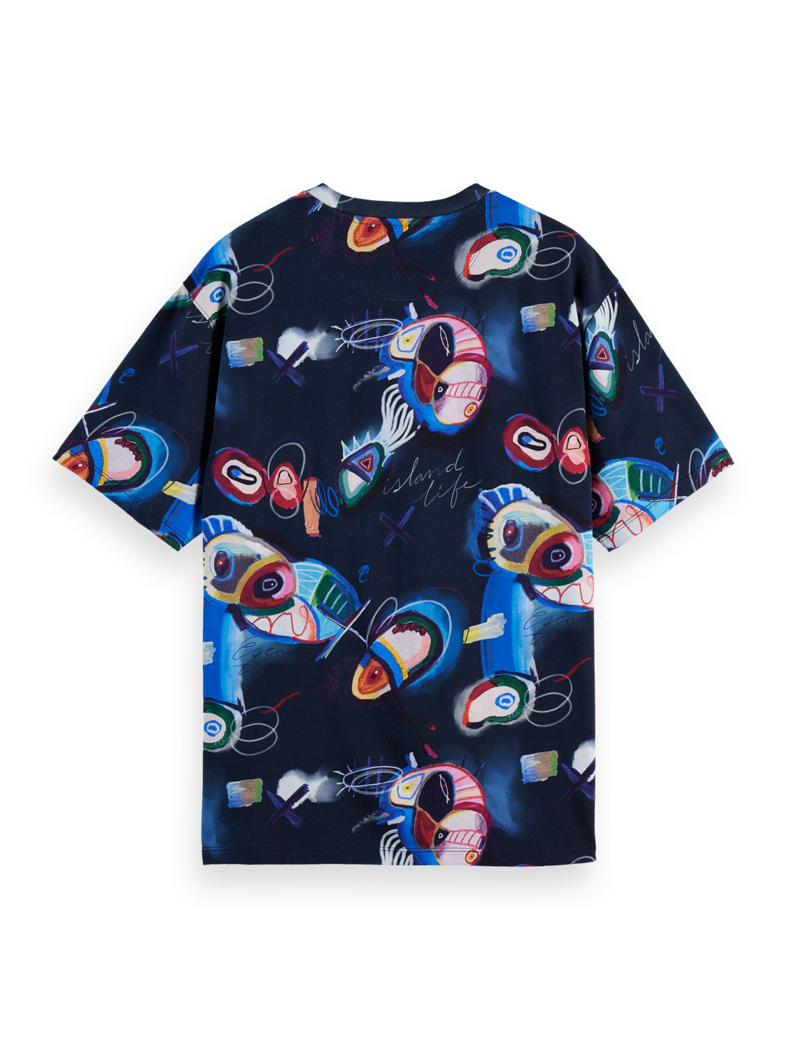 Scotch & Soda - Relaxed Fit Printed Tee - Abstract Island Night
