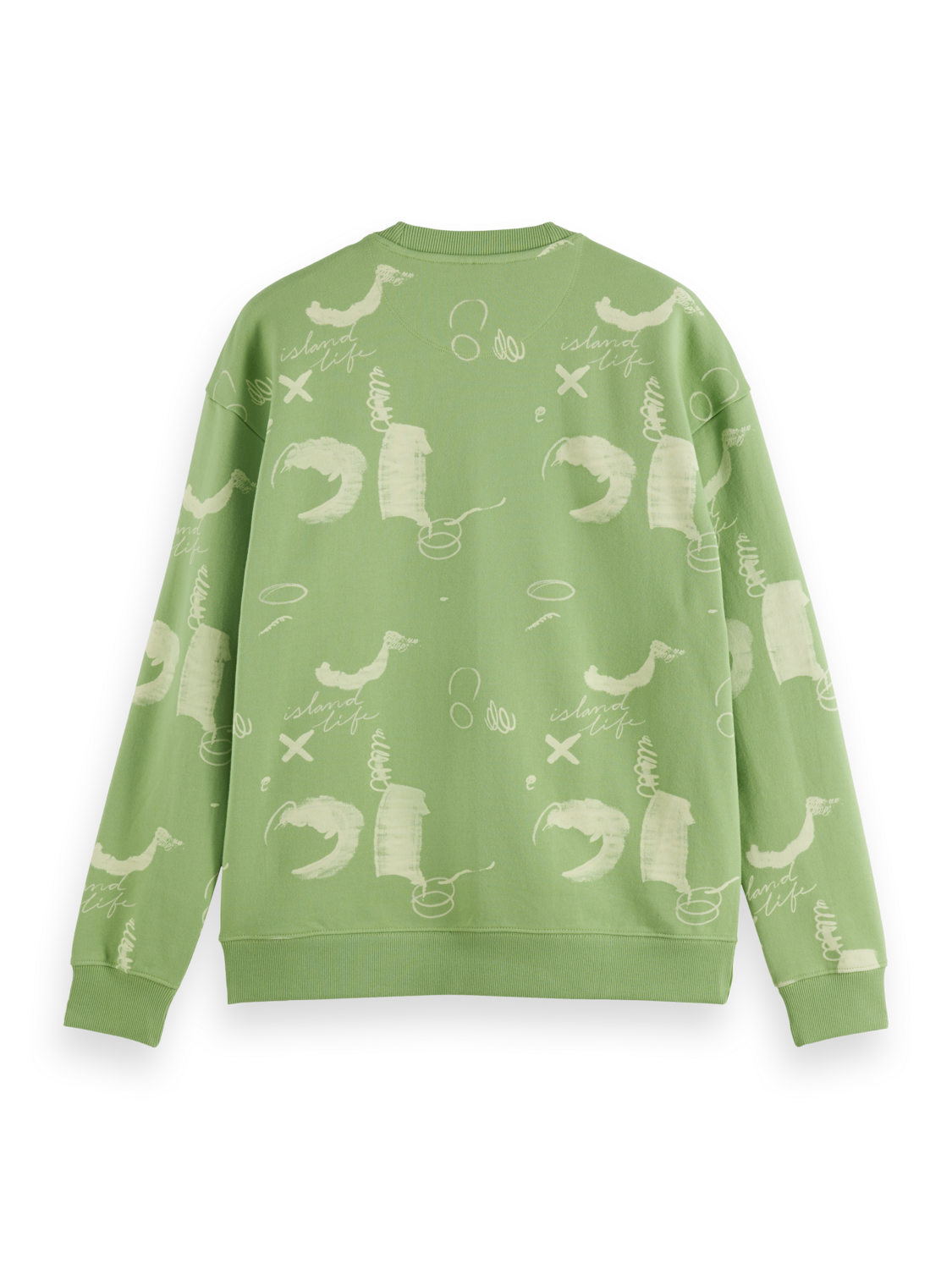 Scotch & Soda - Relaxed Fit Printed Sweatshirt - Abstract Green