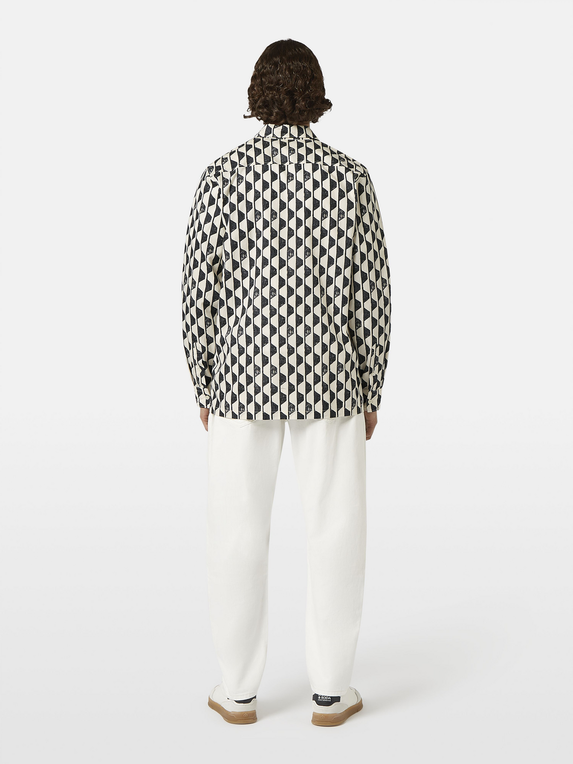 Scotch & Soda - Geo Print Regular Fit Shirt - Imagine White Stripe