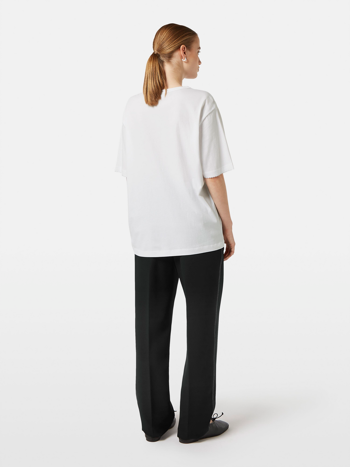 Maison Scotch - Foil Print Loose Fit Tee - White