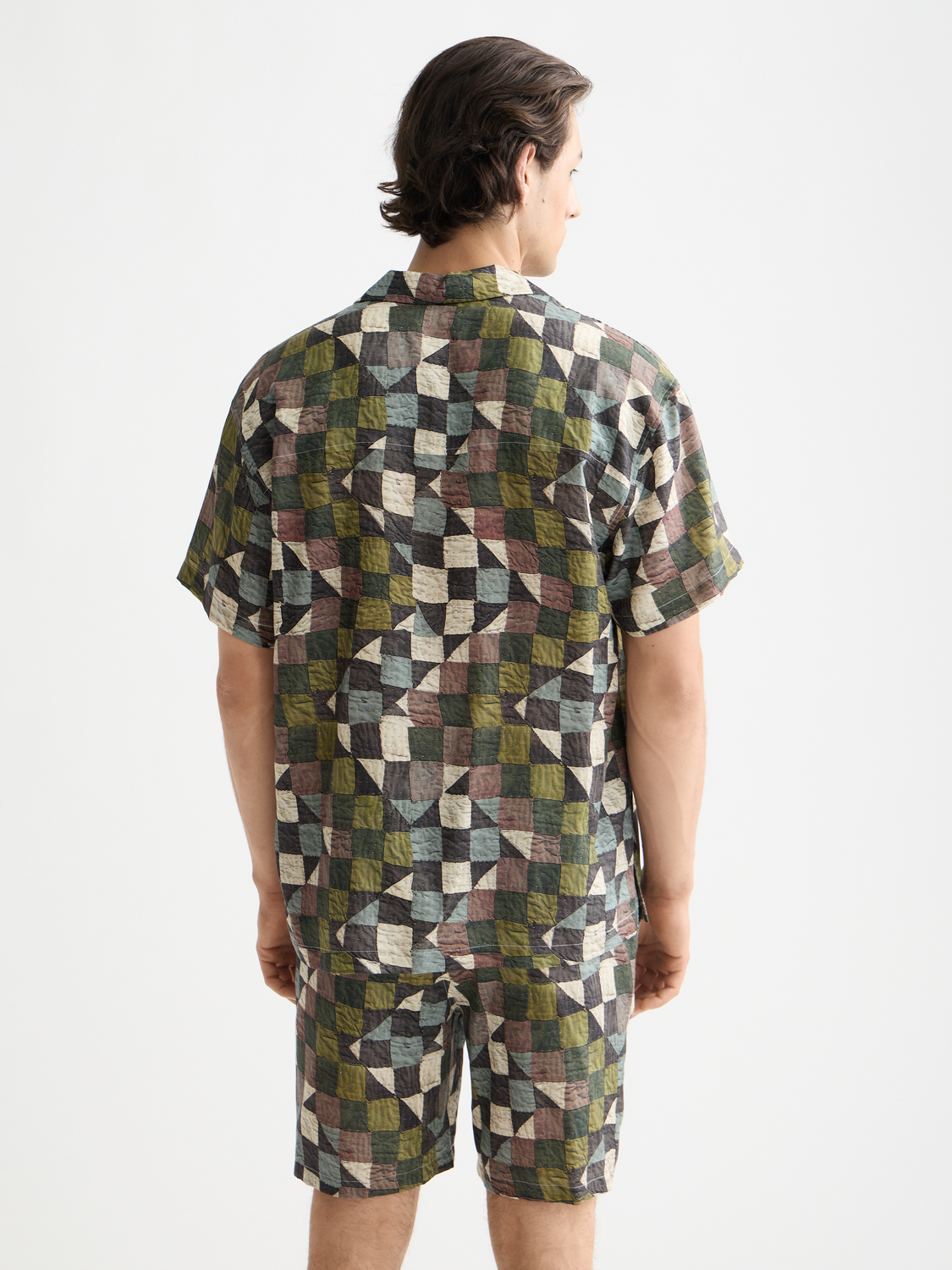 Scotch & Soda - Printed SS Shirt - Zig Zag Patchwork Multi