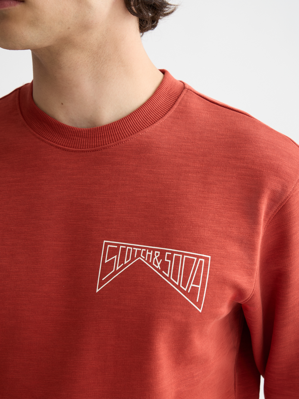 Scotch & Soda - Left Chest Logo Sweatshirt - Ketchup