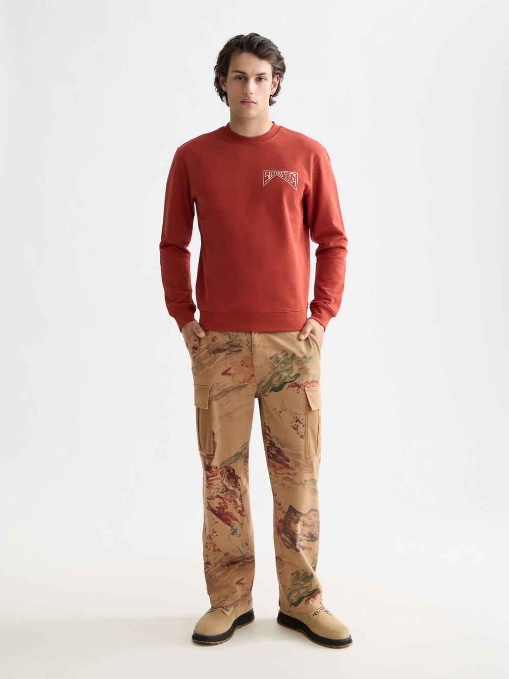 Scotch & Soda - Left Chest Logo Sweatshirt - Ketchup