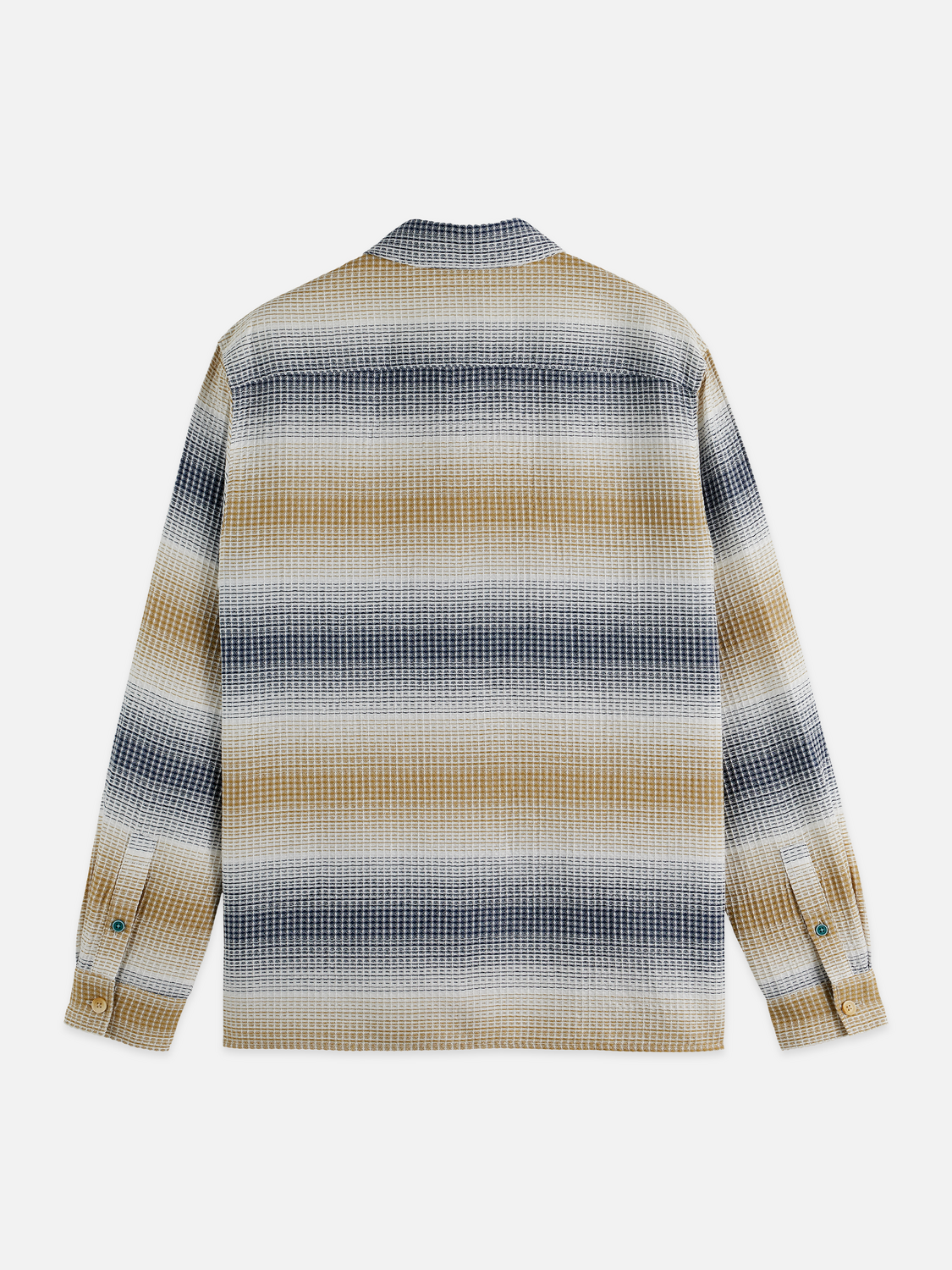 Scotch & Soda - Waffle Structure Stripe Shirt - Oceana Infinity Stripe