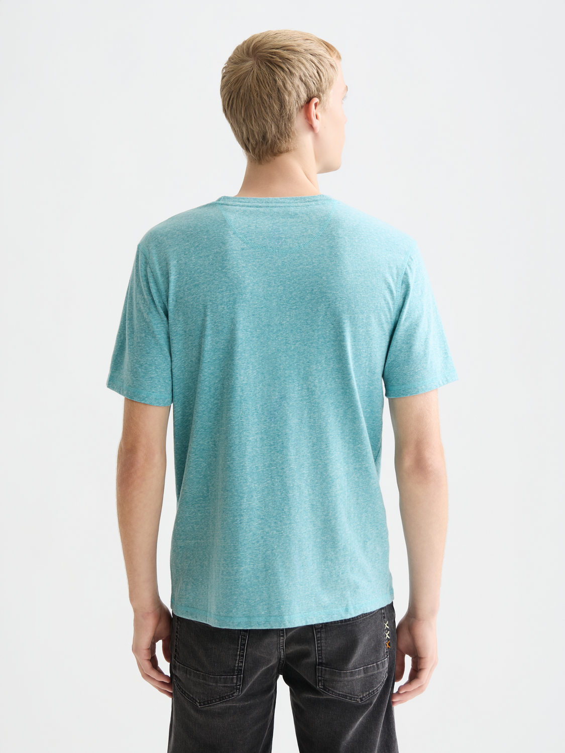 Scotch & Soda - Melange Regular Fit Tee - Tahitian Teal